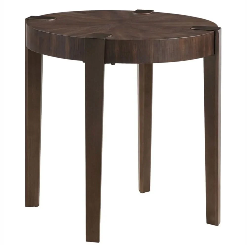 Gracie Brown 3PC Cocktail Table Set with Sunburst Top and Metal Legs - Image 7