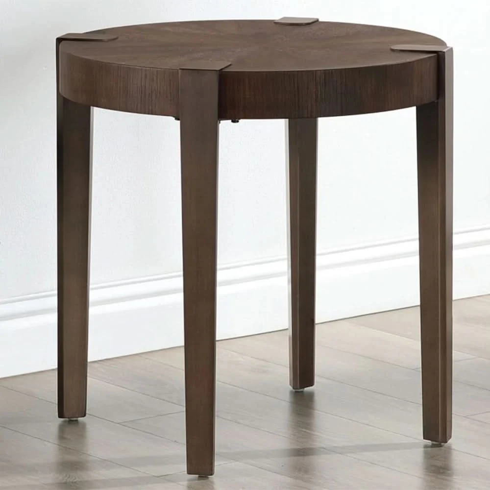 Gracie Brown 3PC Cocktail Table Set with Sunburst Top and Metal Legs - Image 3