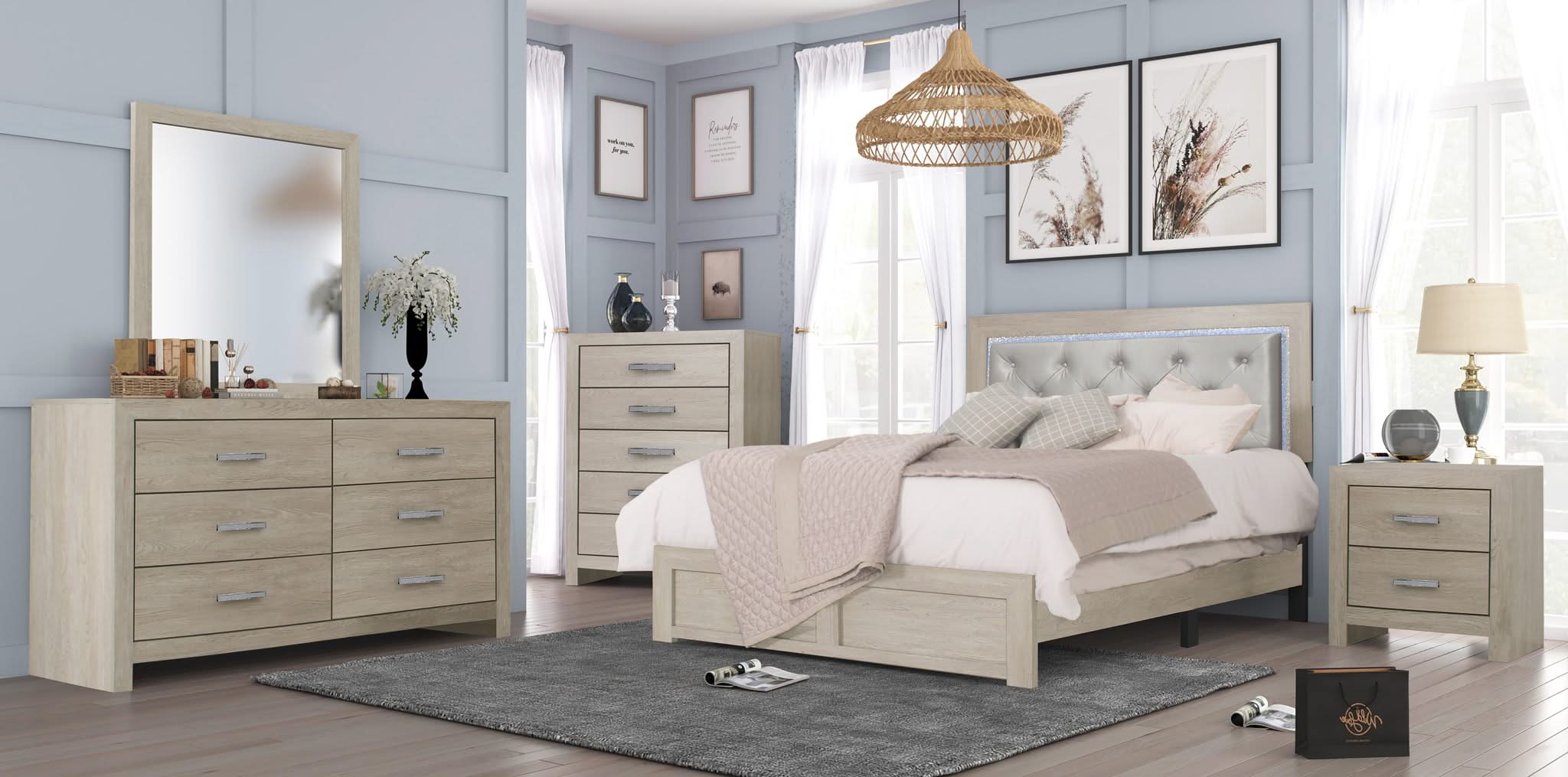 Jaylen - Dresser - Limed Oak - Image 2