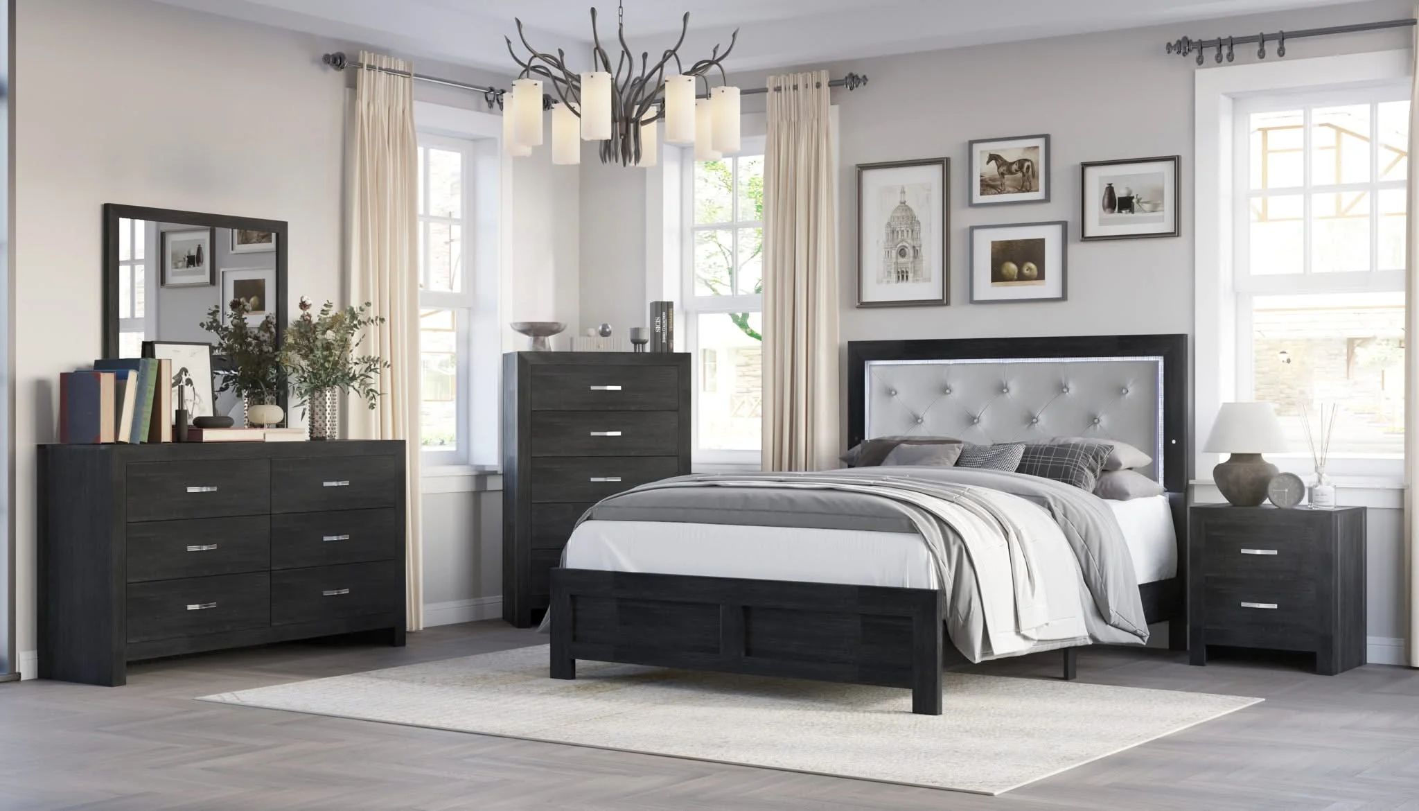 Jaylen - King Bed In One Box - Black - Image 2