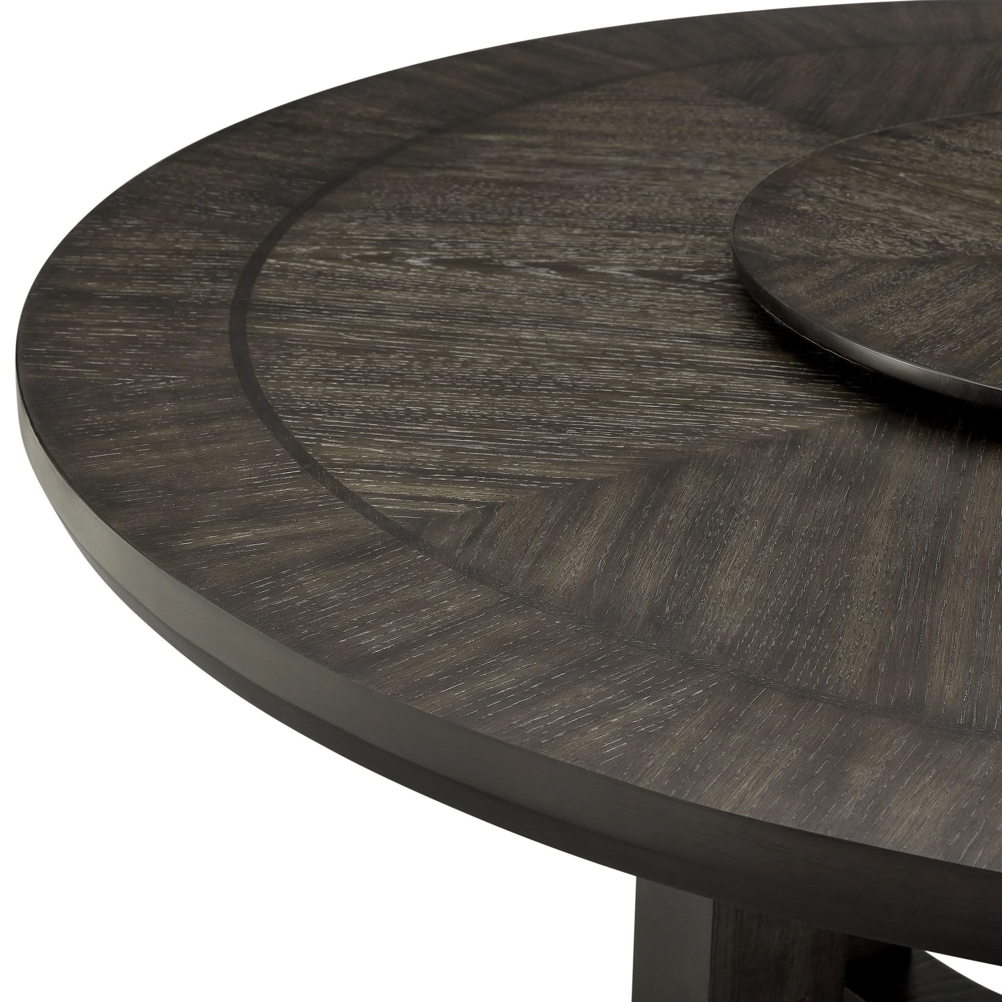 Jeffries - Round Table With Lazy Susan - Espresso - Image 3