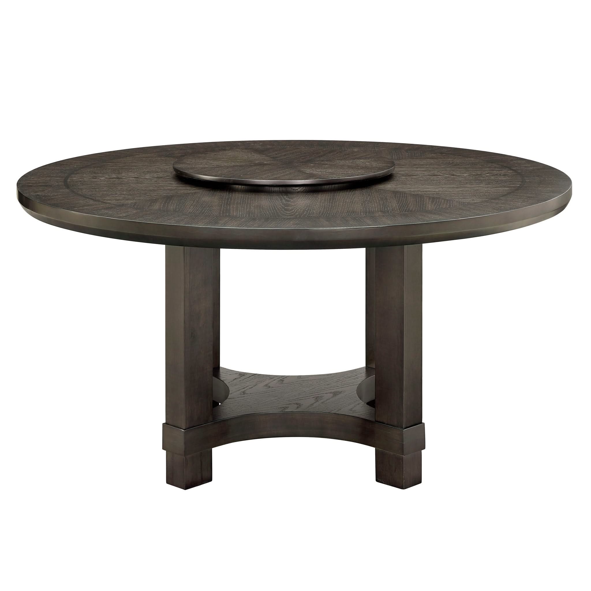 Jeffries - Round Table With Lazy Susan - Espresso - Image 4