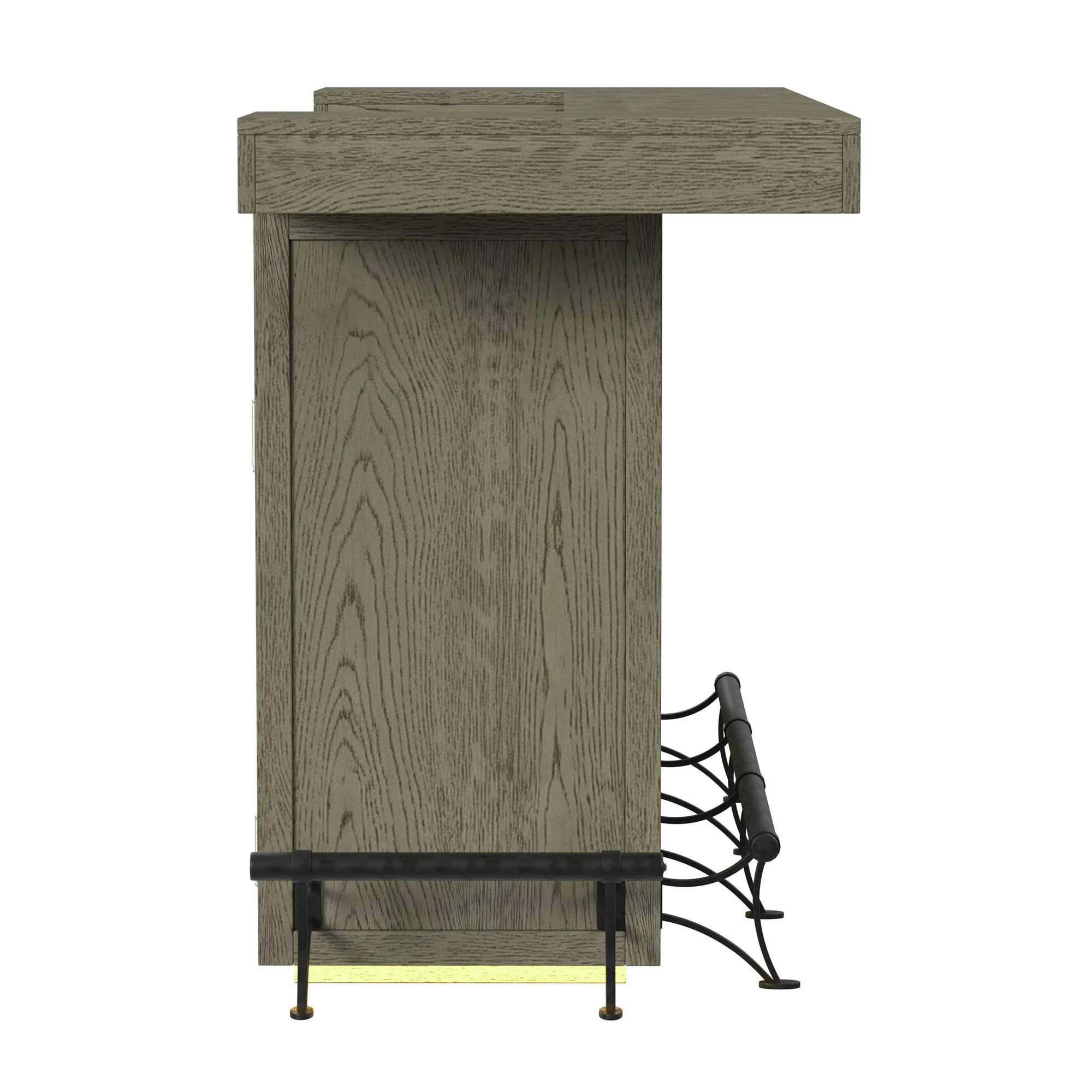 Jemma - Bar Table With Light - Gray And Dark Espresso - Image 3