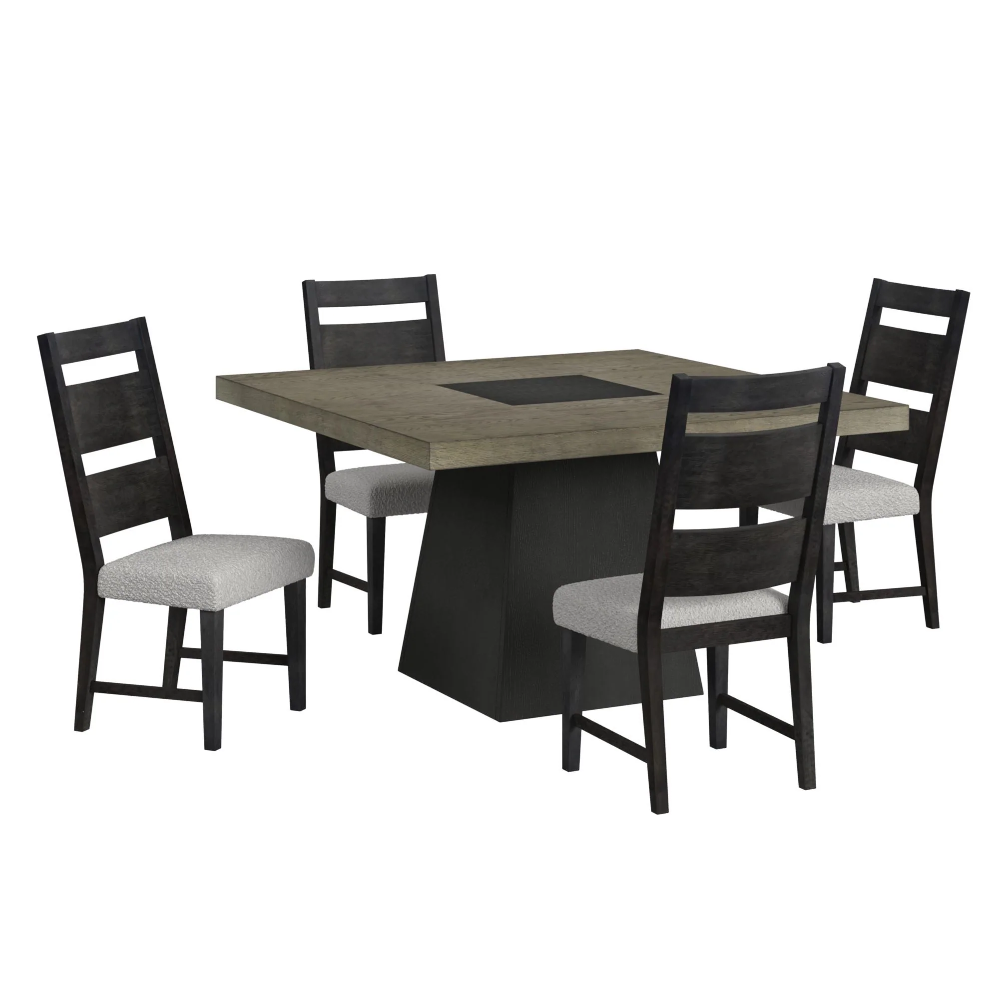 Jemma - Square Dining Table - Gray / Dark Espresso - Image 4