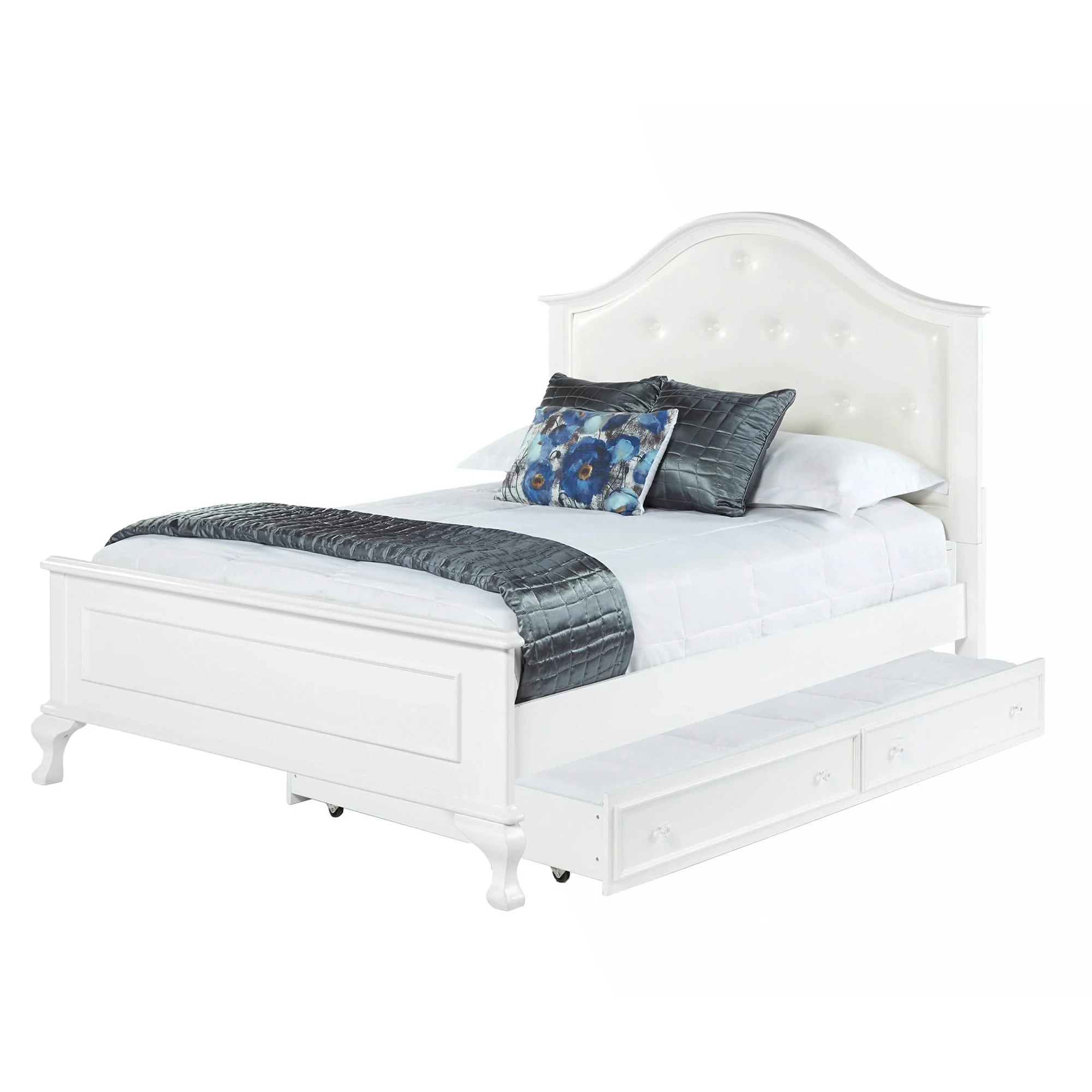 Jesse - 4 Piece Full Panel With Trundle Bedroom Set - White - Image 4