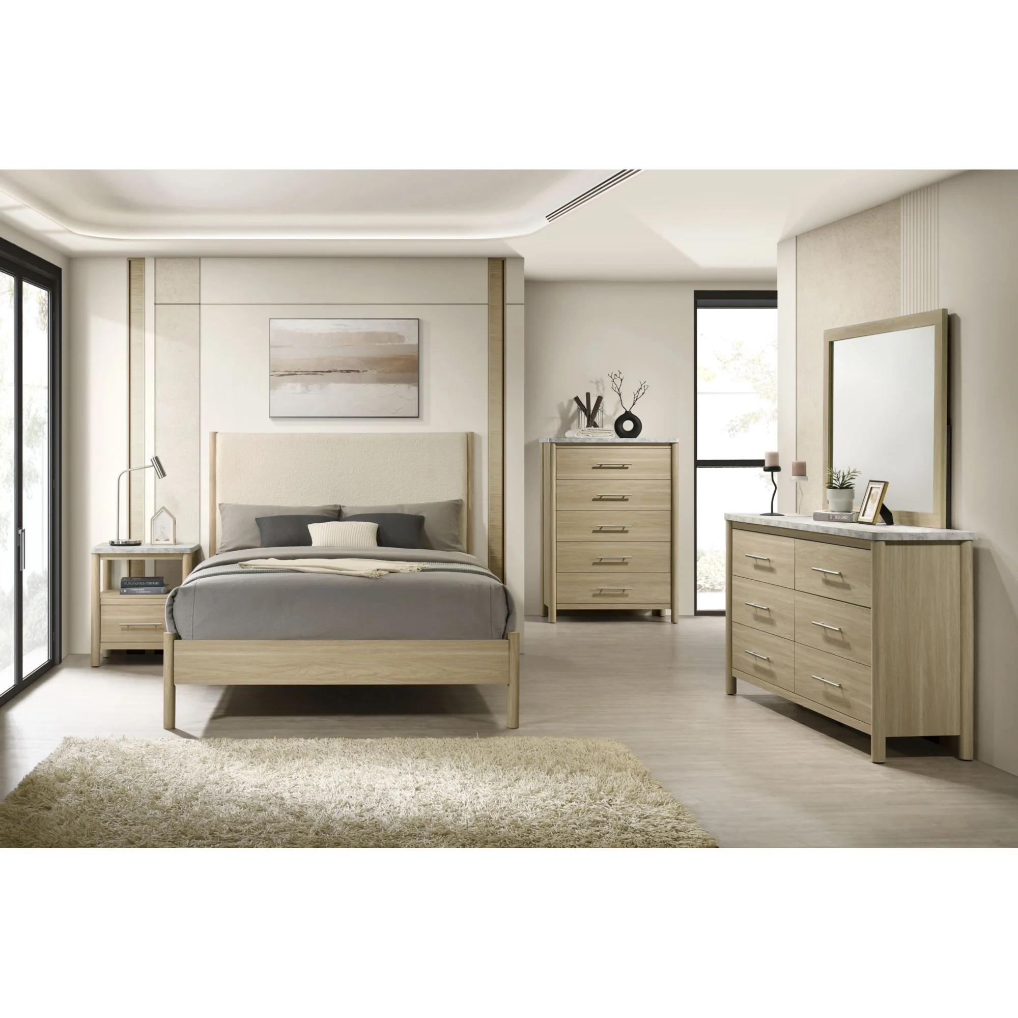 Jonas - Nightstand With USB - Natural - Image 2