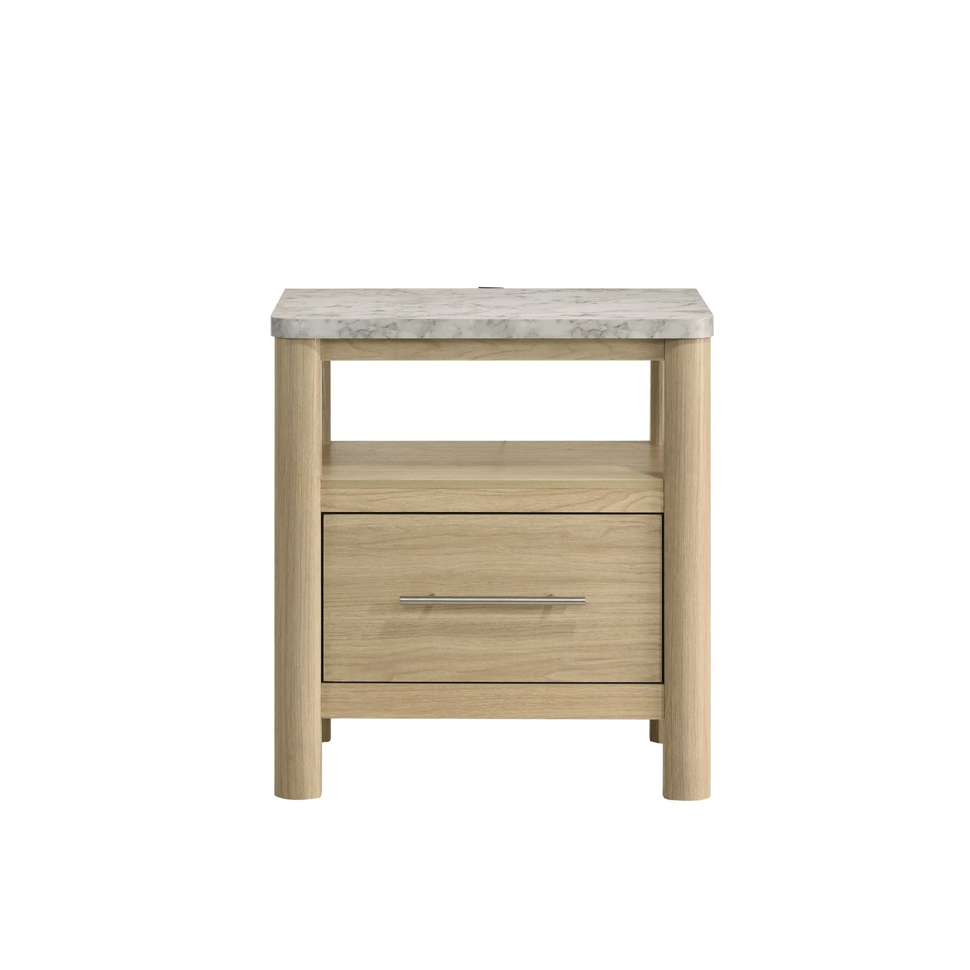 Jonas - Nightstand With USB - Natural - Image 4