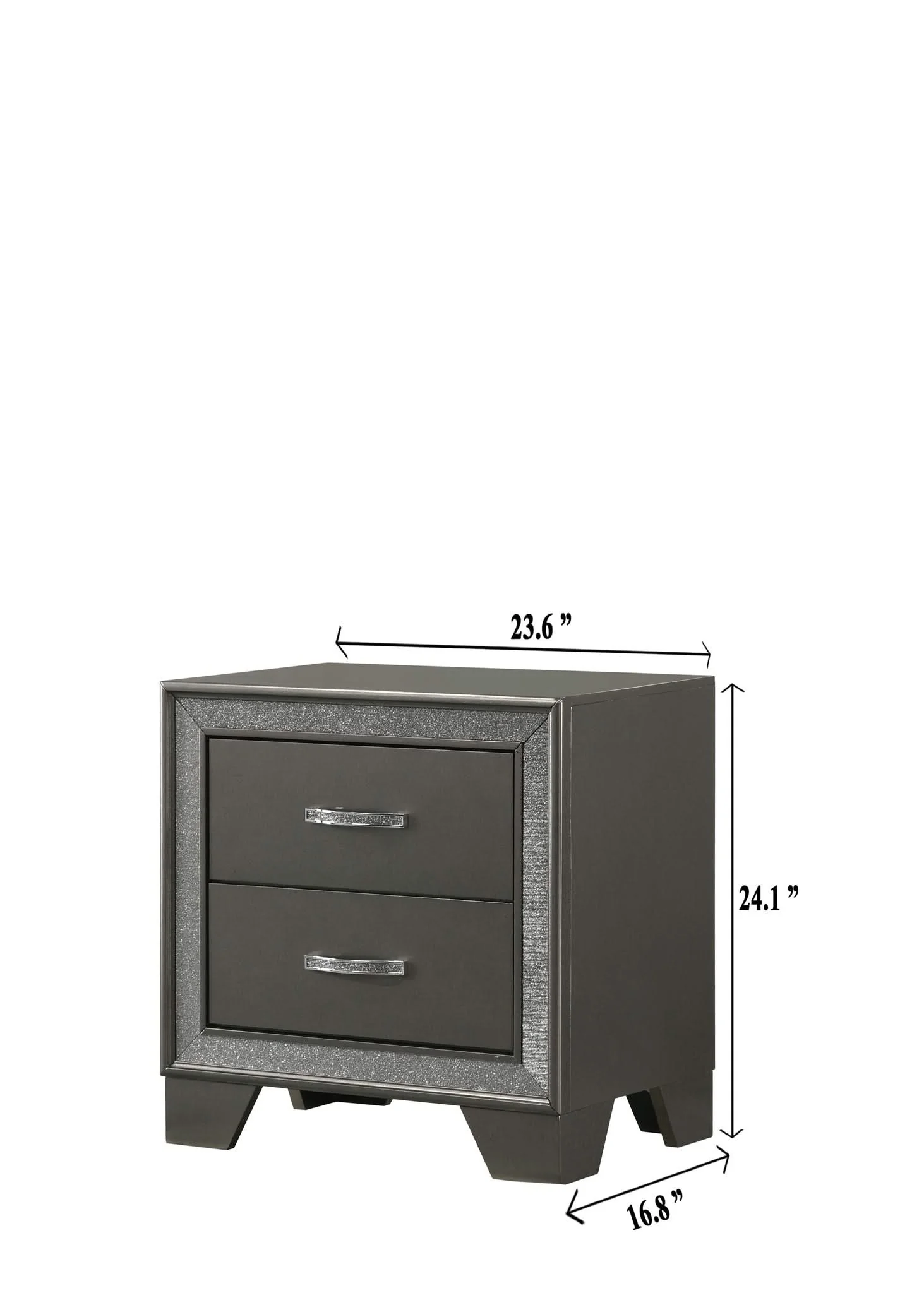 Kaia - Nightstand - Dark Gray - Image 3