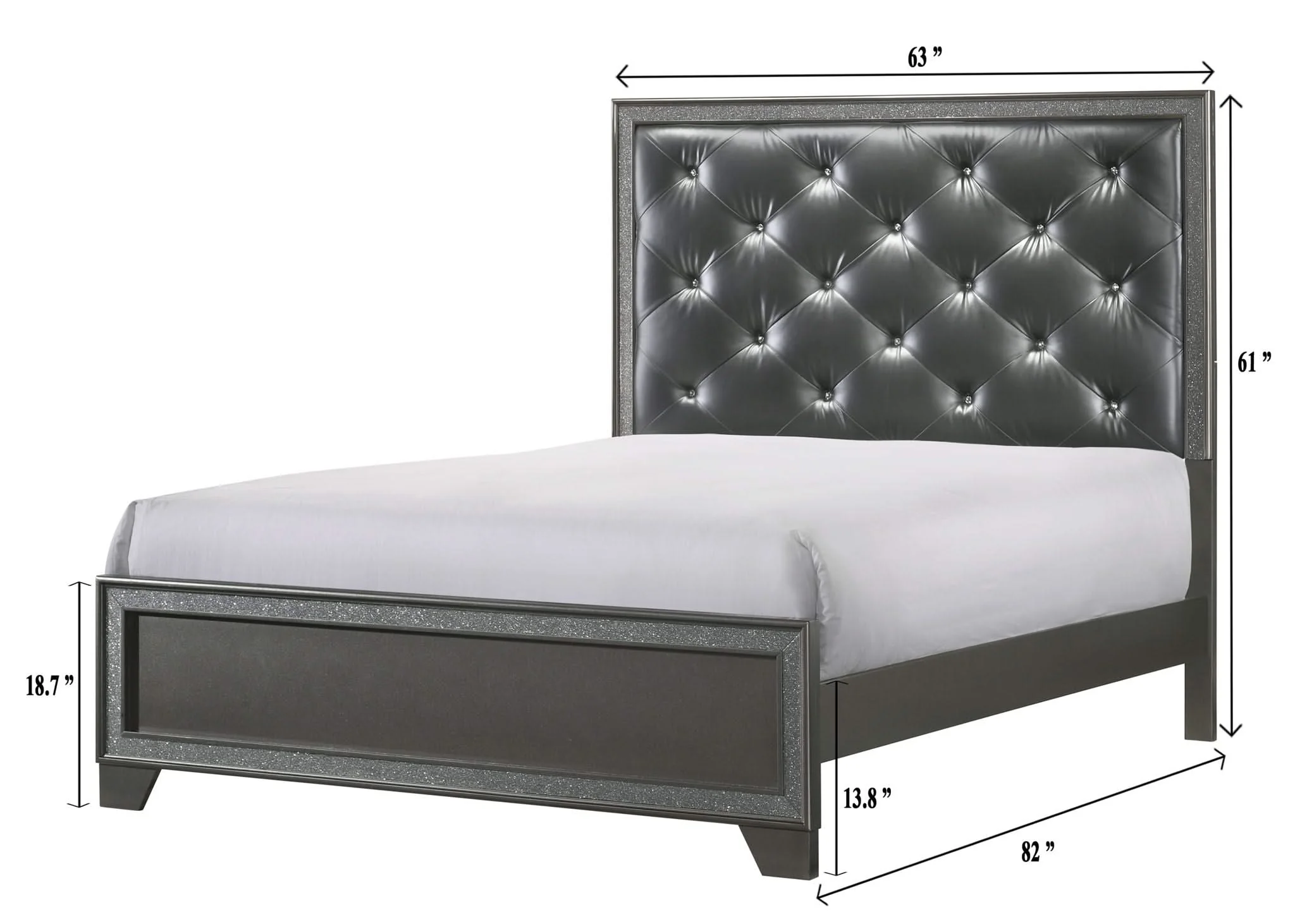 Kaia - Queen Bed - Dark Gray - Image 3