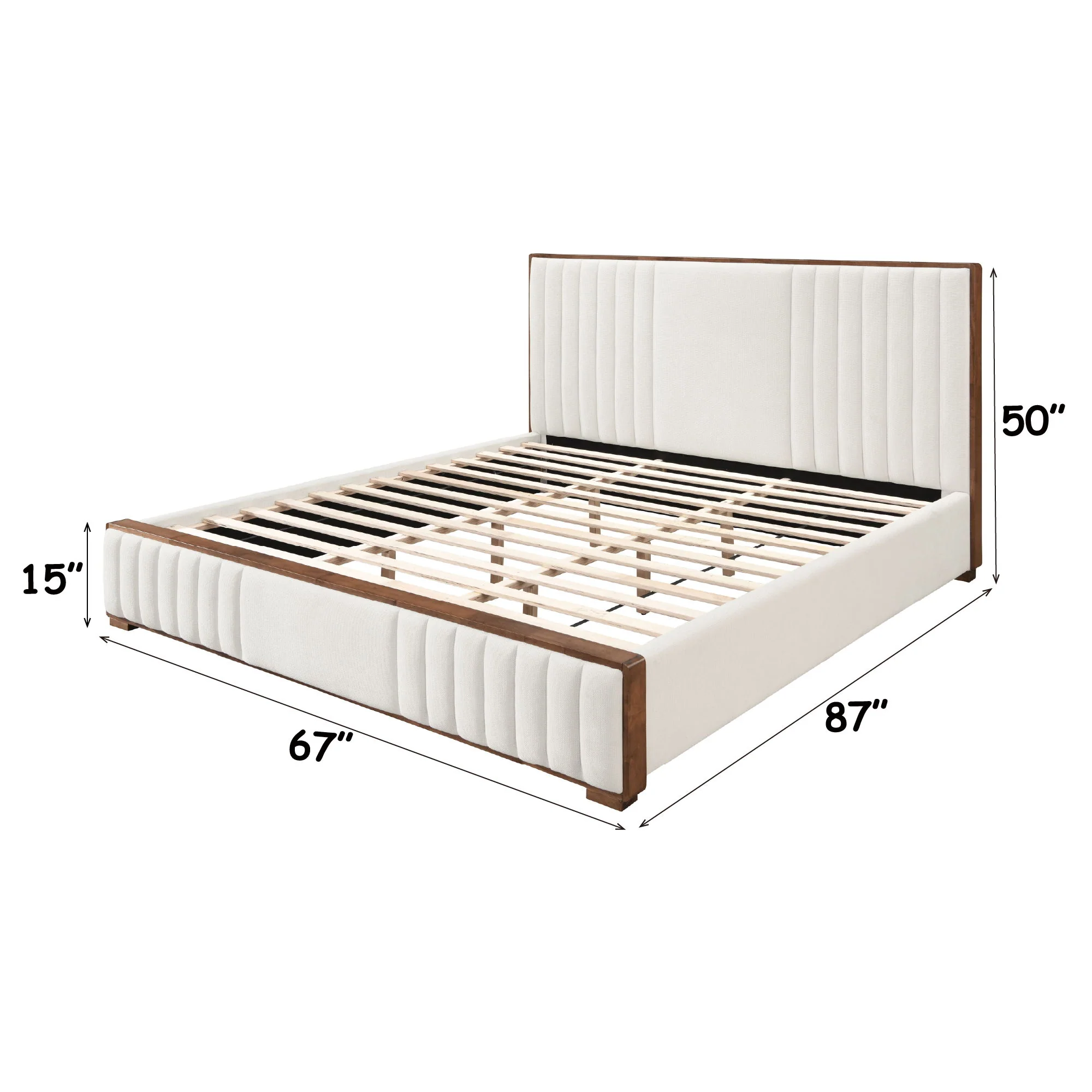 Kaleea - Queen Bed - Beige - Image 3