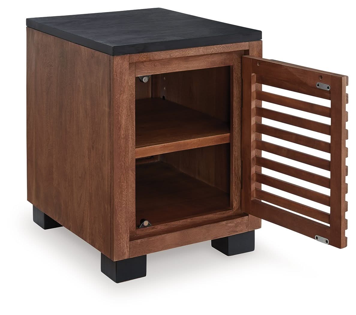 Kallari - Chair Side End Table - Warm Brown / Black - Image 3