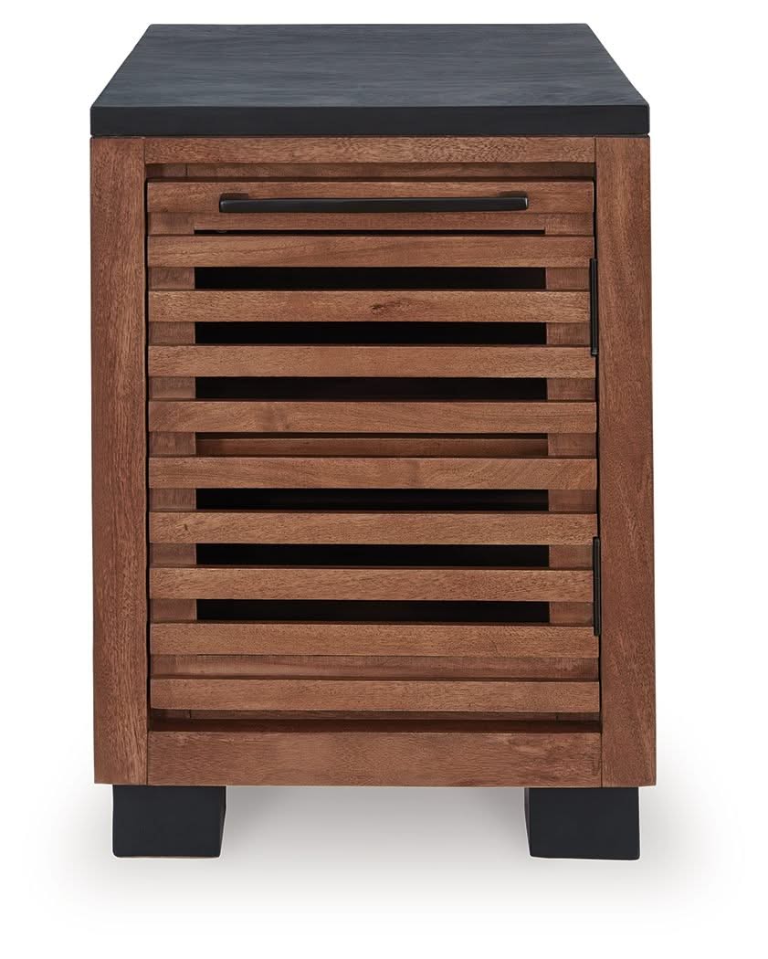 Kallari - Chair Side End Table - Warm Brown / Black - Image 4