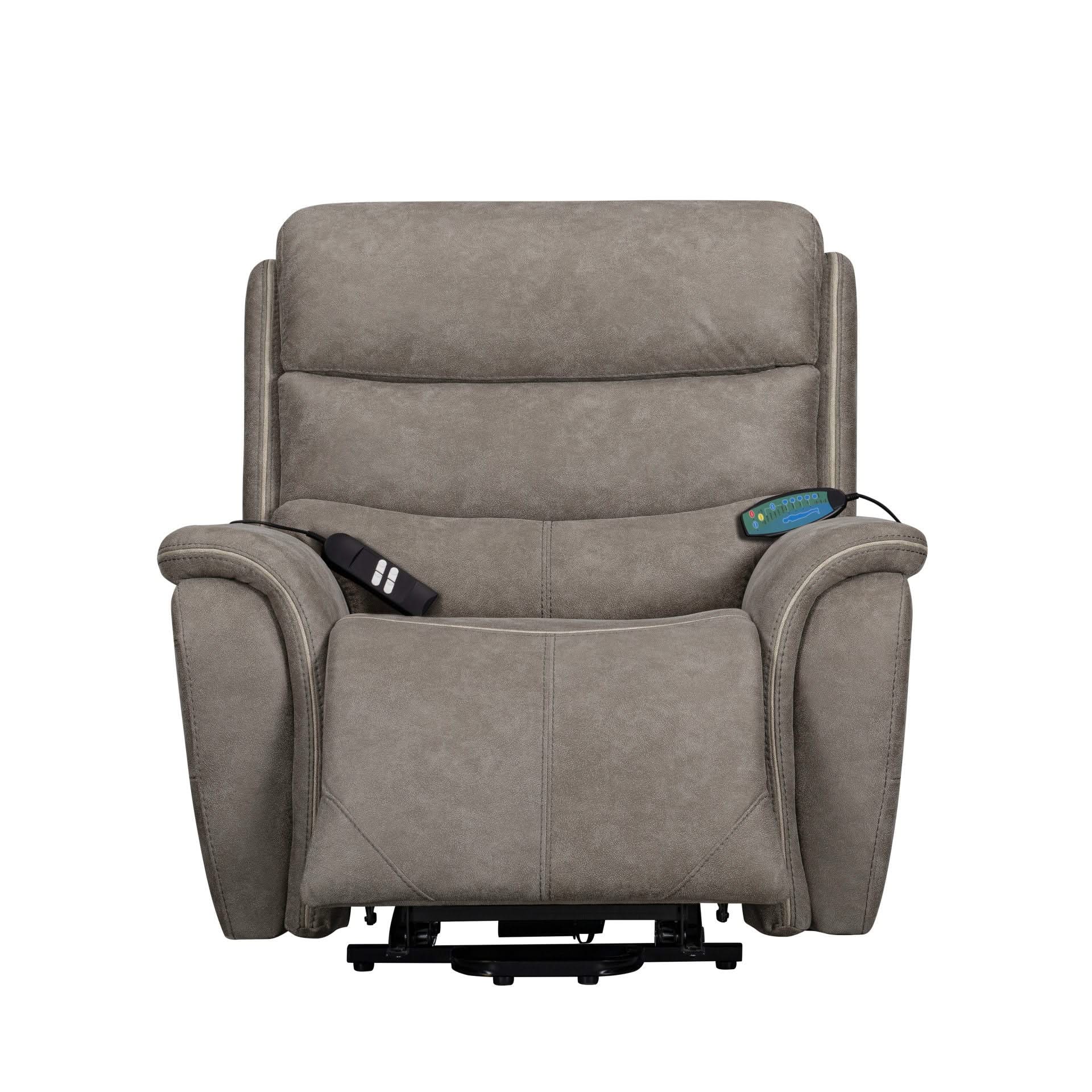 Kamari - Power Lift Recliner With Heat & Massage - Gray - Image 3