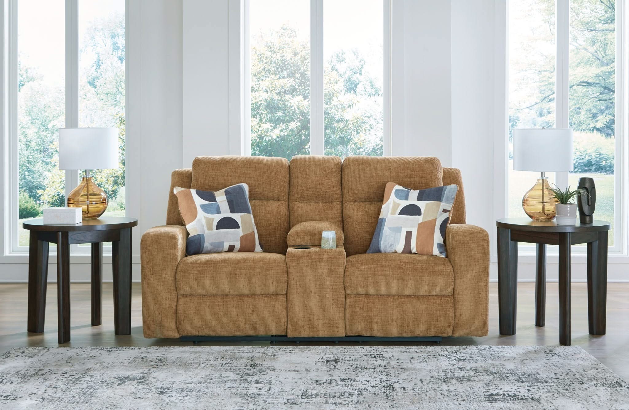 Kanlow - Dbl Reclining Loveseat With Console - Image 4