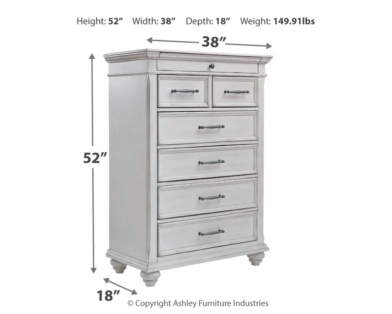 Kanwyn - Chest - Whitewash - Image 3