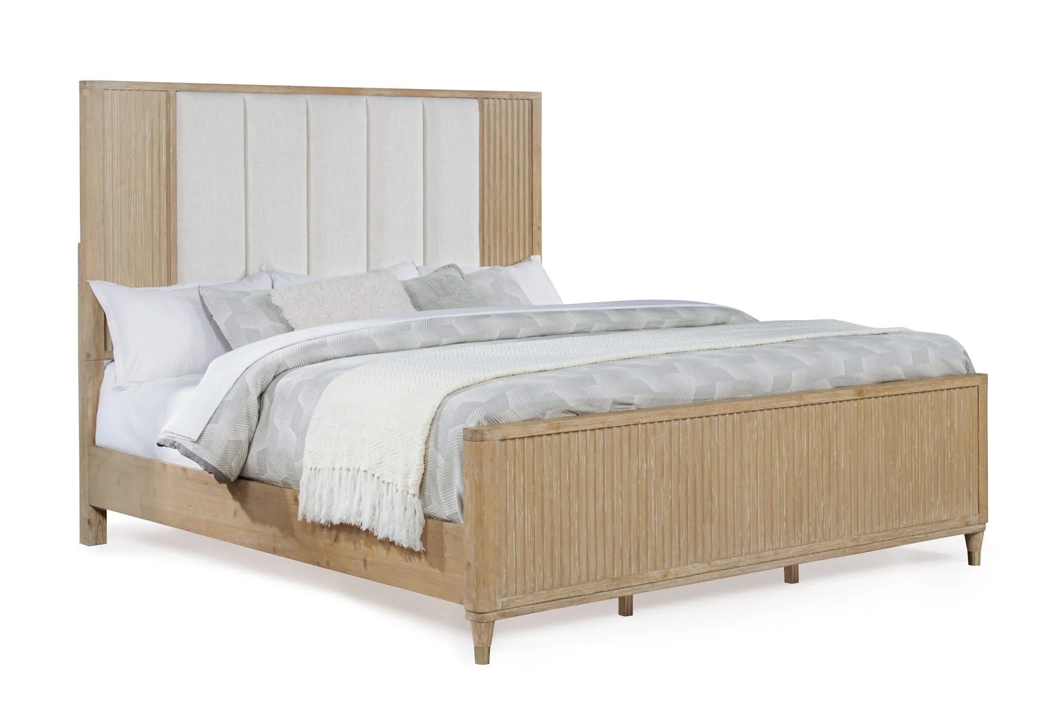 Kara - King 4 Piece Bedroom Set - Cerused Natural - Image 2