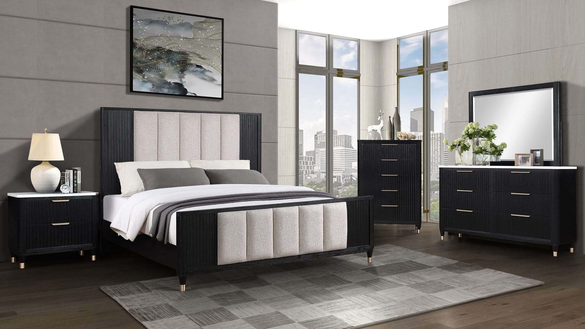 Kara - Queen Bed - Black - Image 3