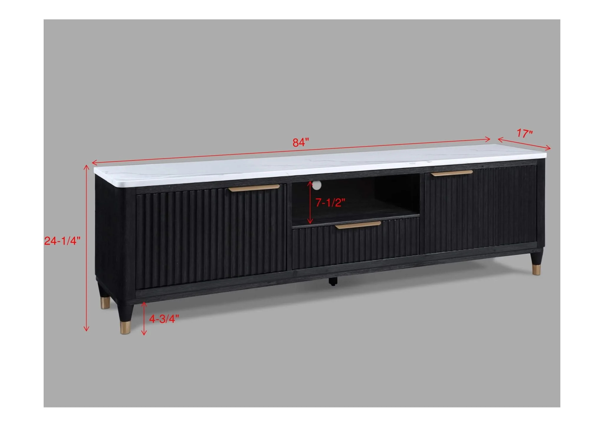 Kara - TV Stand - Black - Image 2