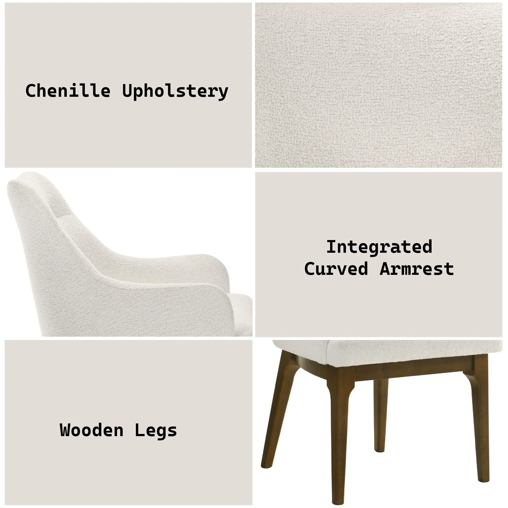 Kasha - Side Chair (Set of 2) - Beige / Oak - Image 4