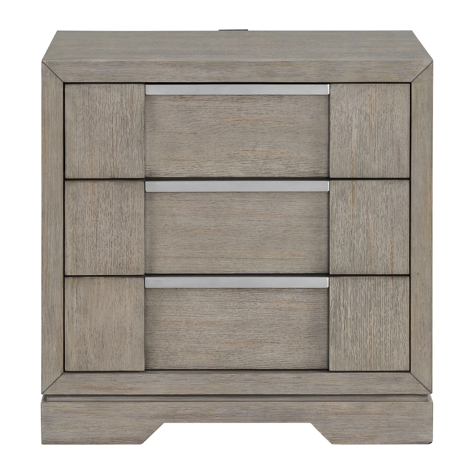 Kelis - 3 Drawer Nightstand With USB - Gray - Image 4