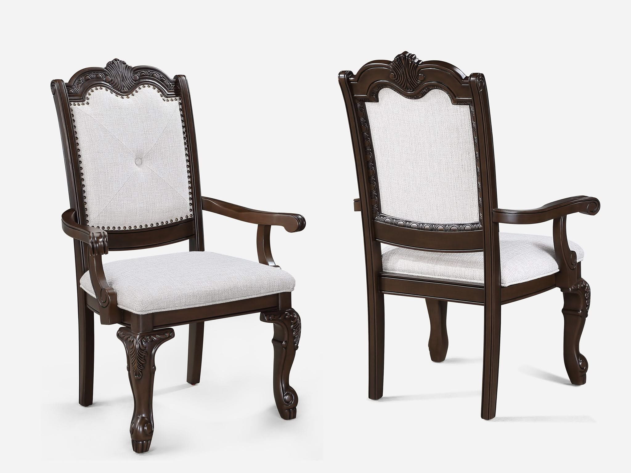 Kiera - 9 Piece Dining Room Set - Cherry Brown - Image 2