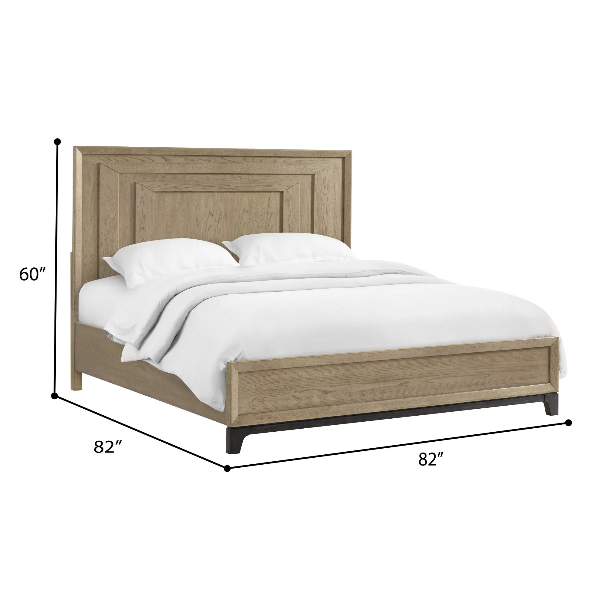 King Panel Bed - Brown - Image 2