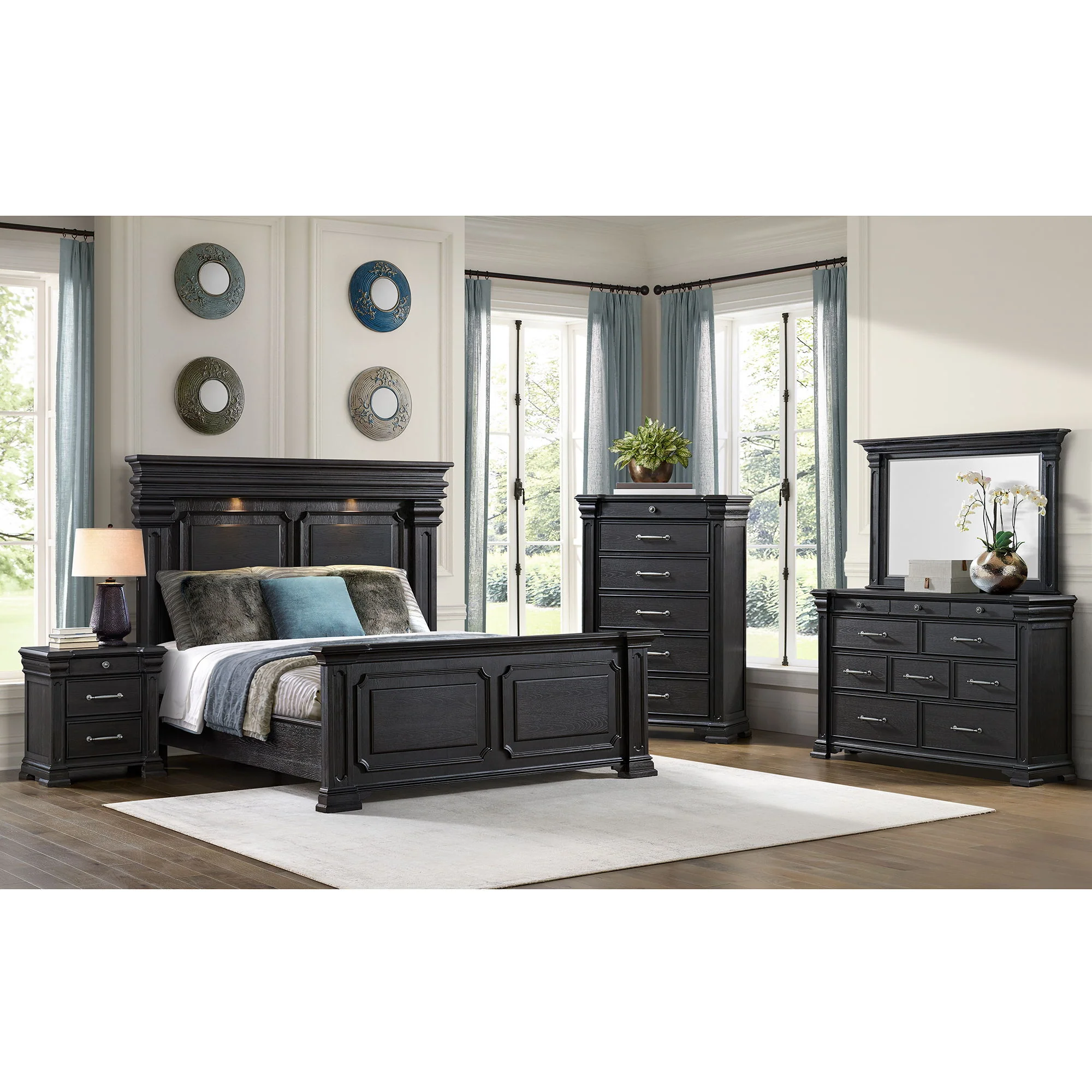 Kings Court - 3-Drawer Nightstand (Sliding Top) - Image 2