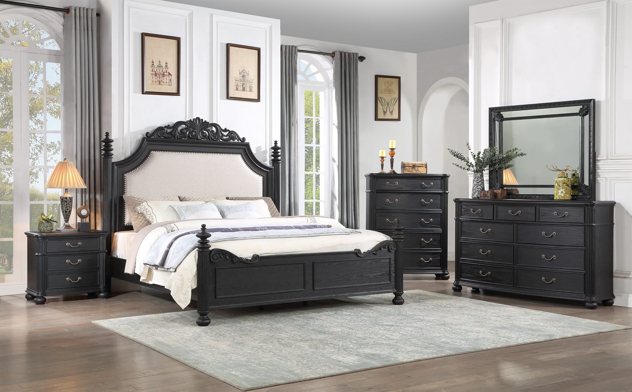 Kingsbury - Dresser And Mirror - Black - Image 2
