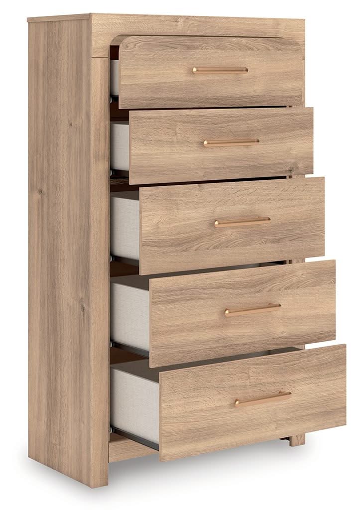 Kinlanni - Five Drawer Chest - Tan - Image 2