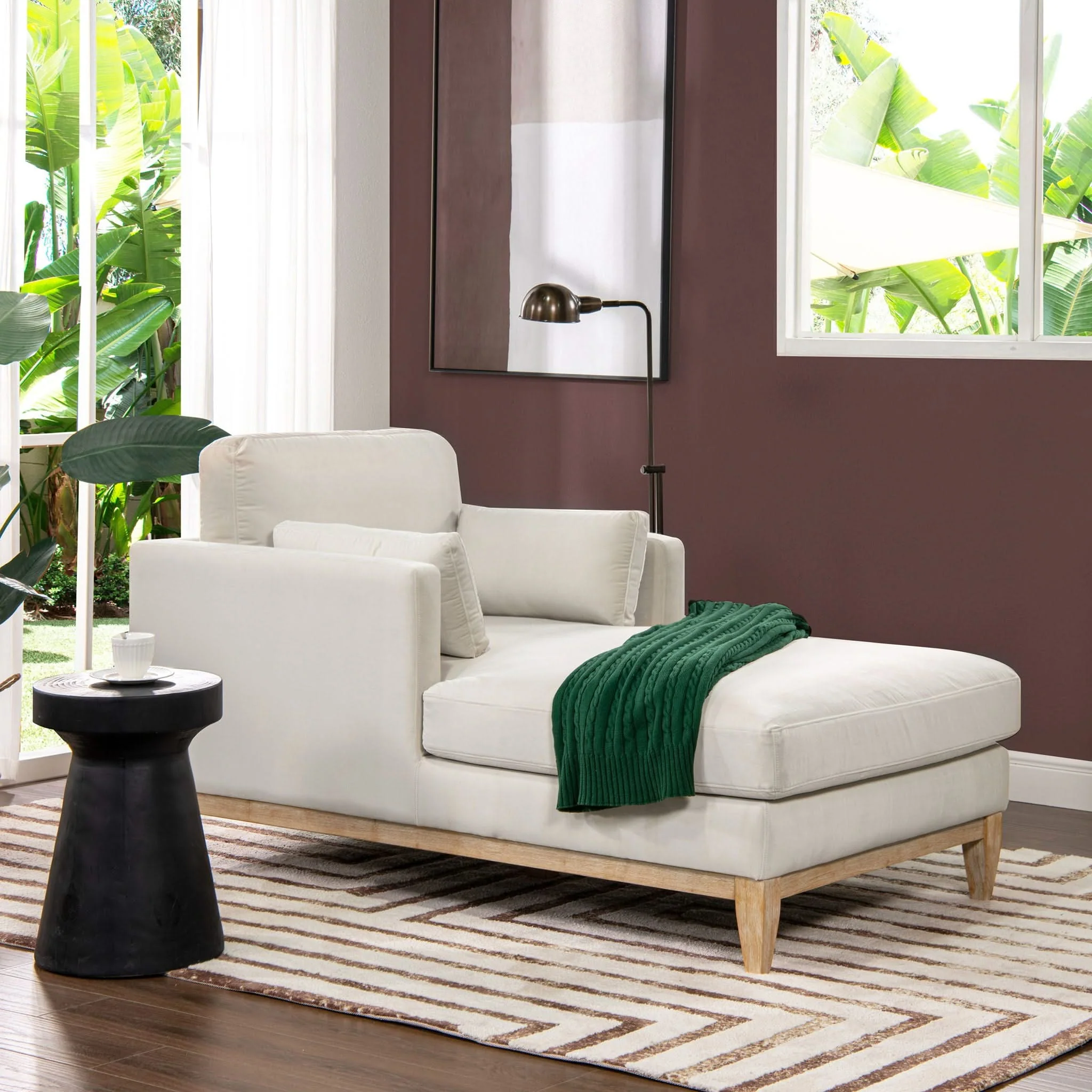 Knox - Modern Farmhouse Chaise Lounge Chair - Image 3