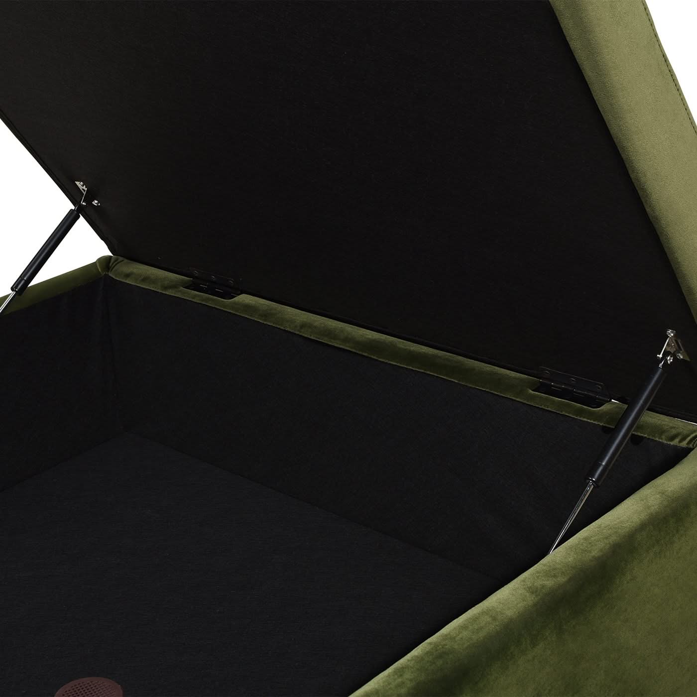 Knox - Square Storage Cocktail Ottoman - Olive Green - Image 4