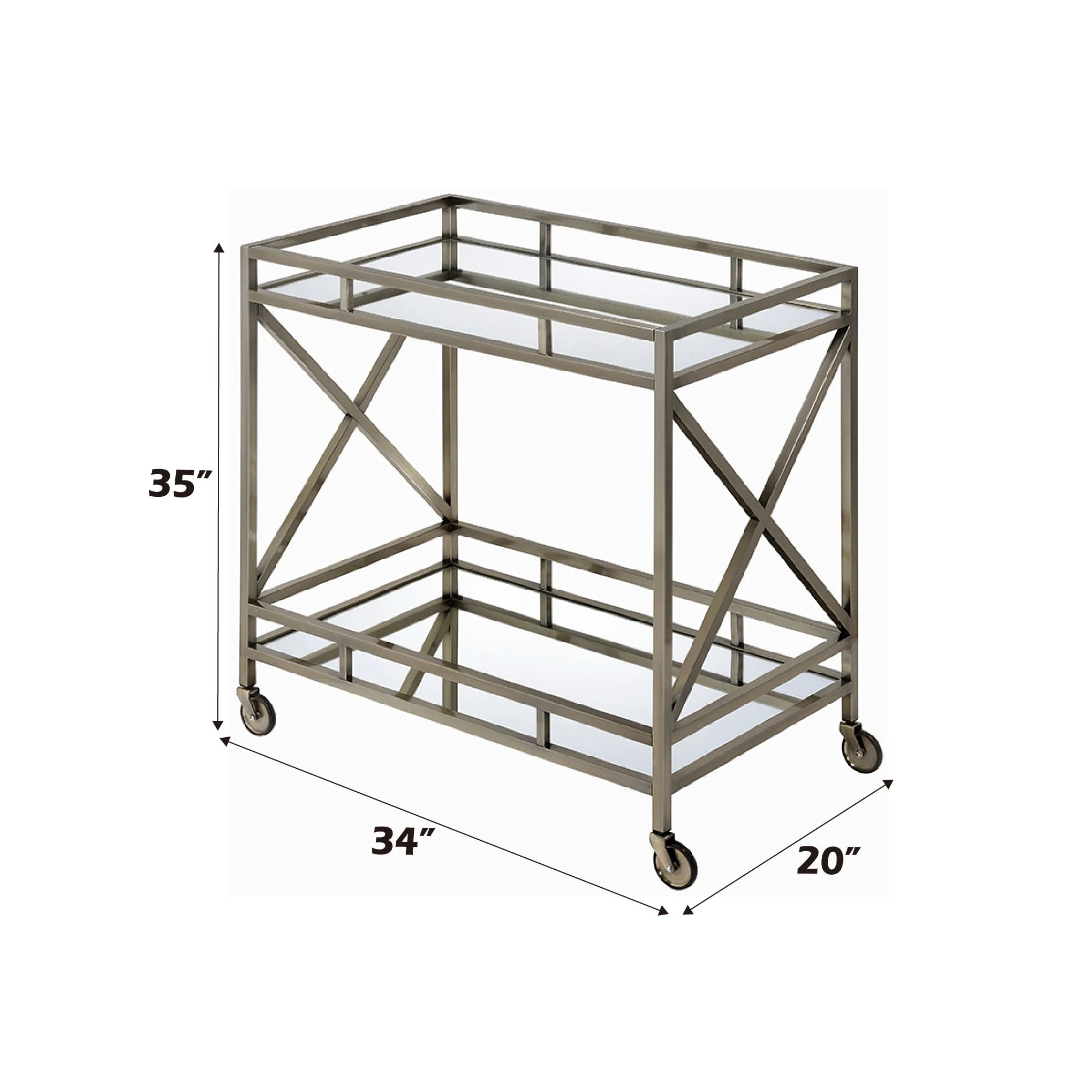 Kristensen - Serving Cart - Antique Gold - Image 3