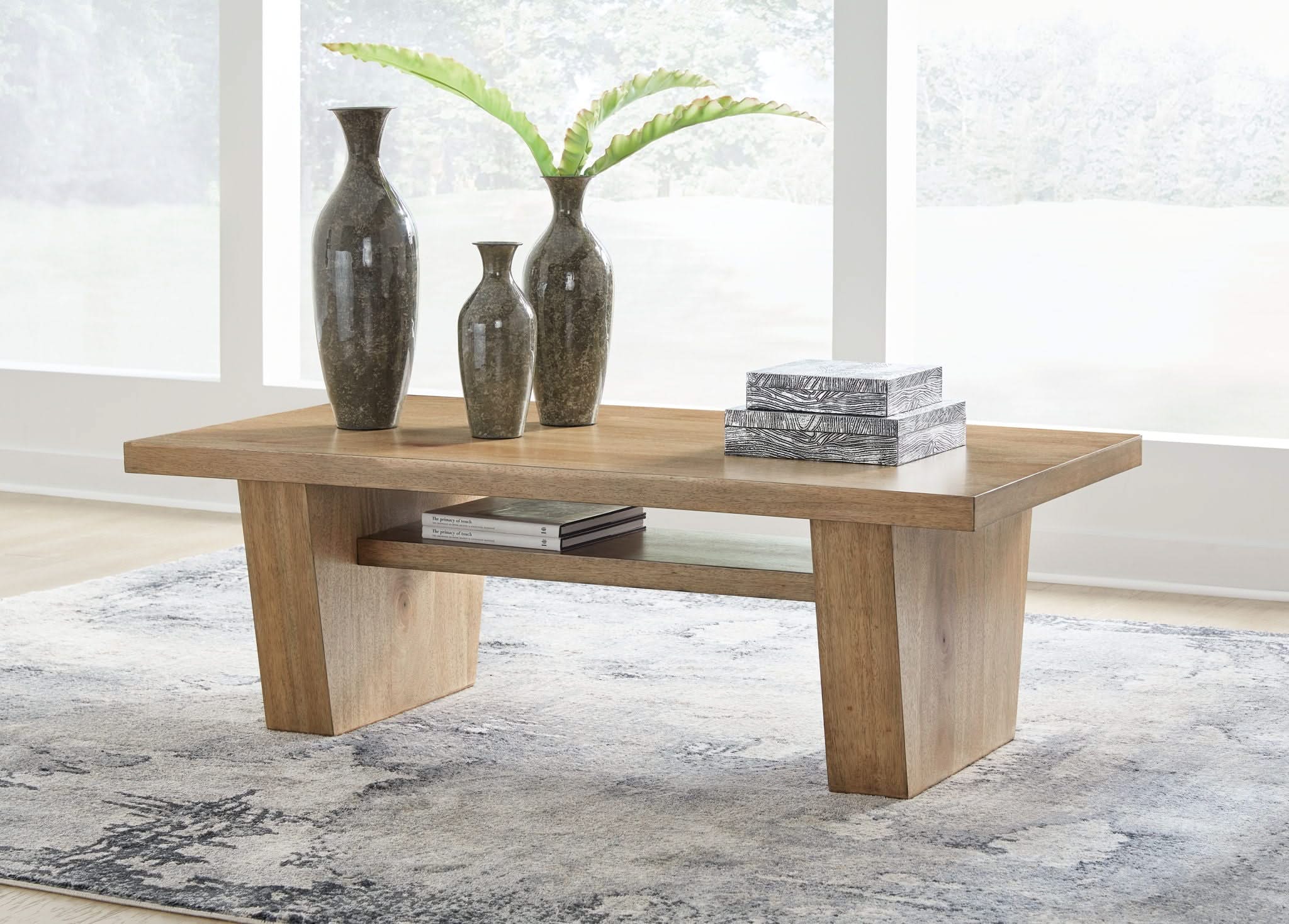Kristiland - Rectangular Cocktail Table - Light Brown - Image 3