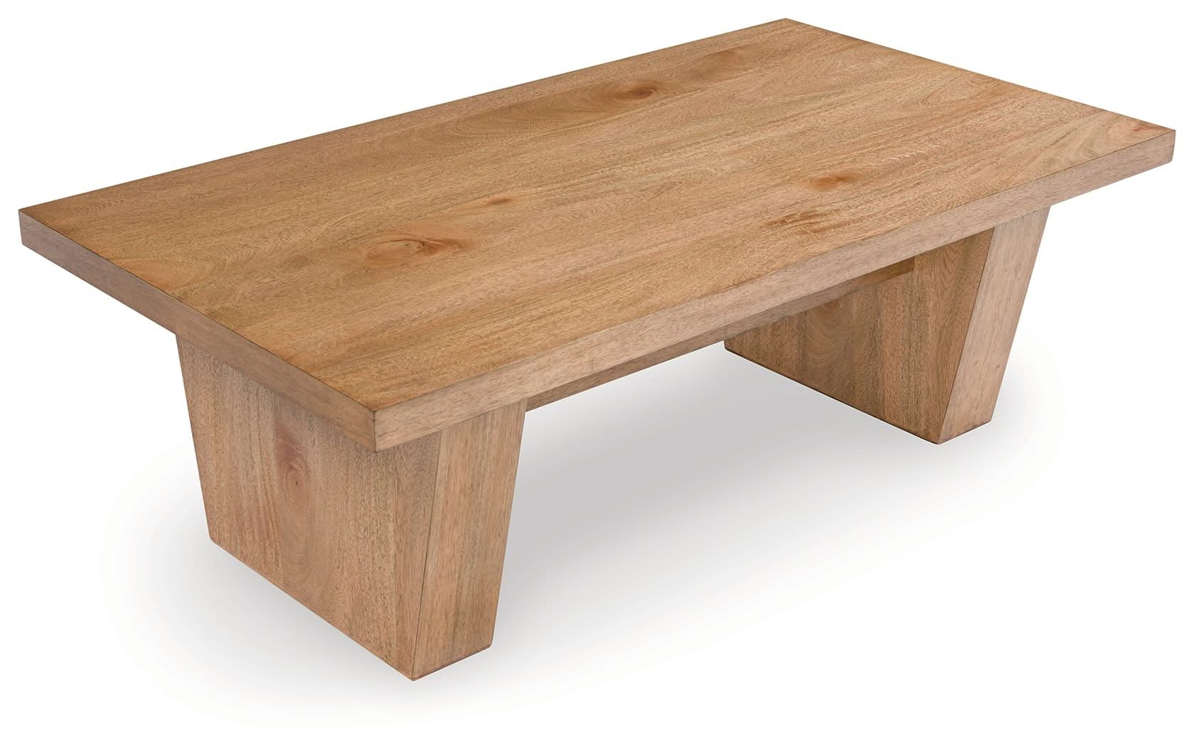 Kristiland - Rectangular Cocktail Table - Light Brown - Image 4