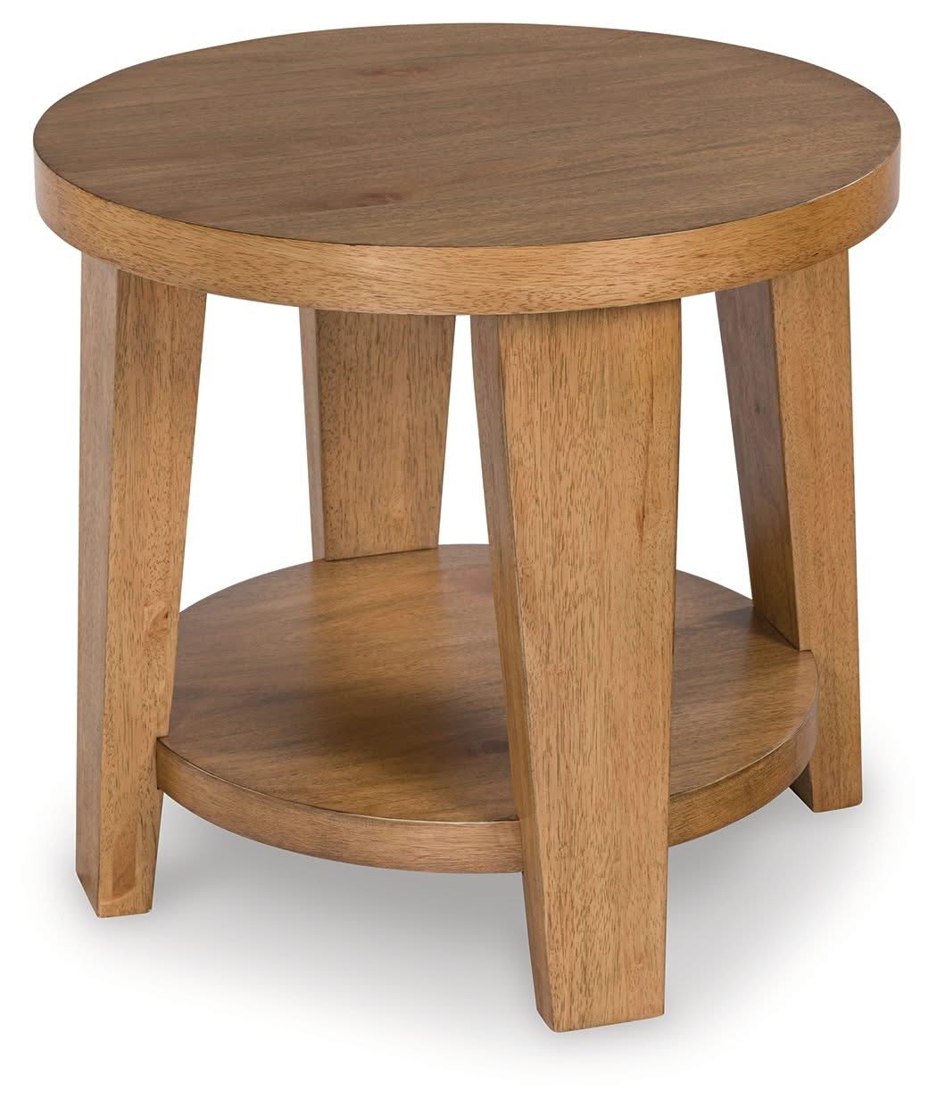 Kristiland - Round End Table - Light Brown - Image 2