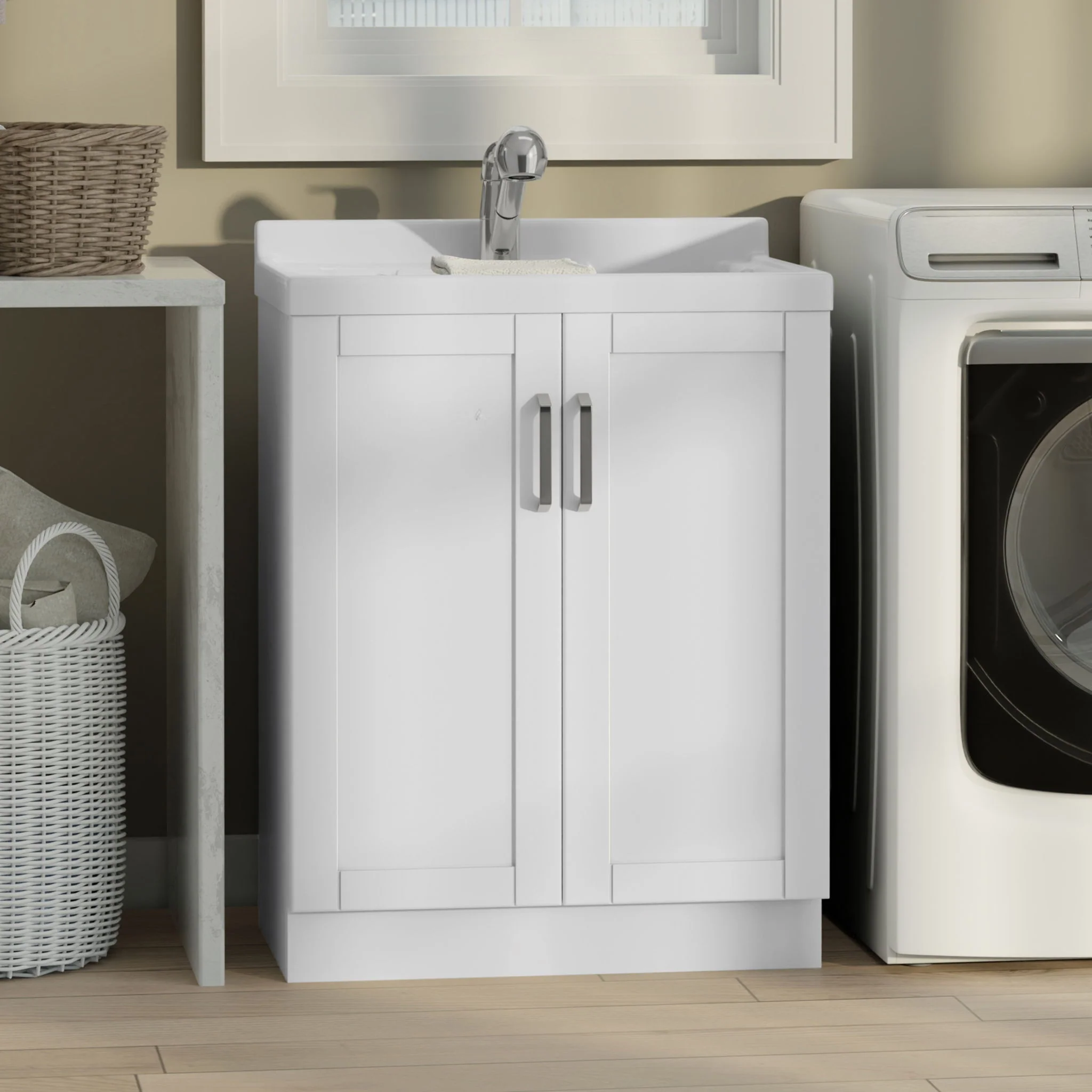 Kyle - Laundry Cabinet & Faucet And Stainless Steel Sink - Image 5