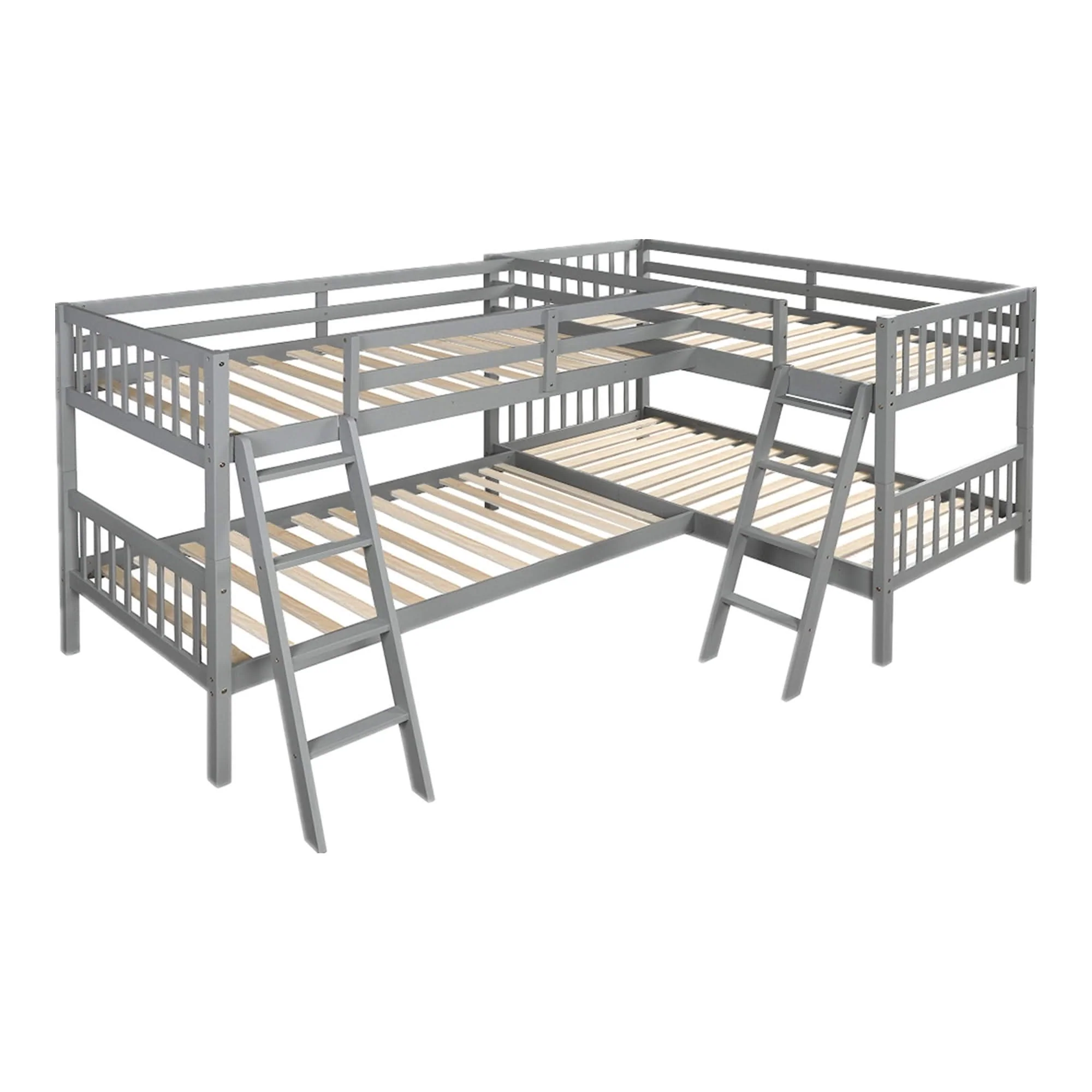L Shaped Bunk Bed With Ladder - Image 4