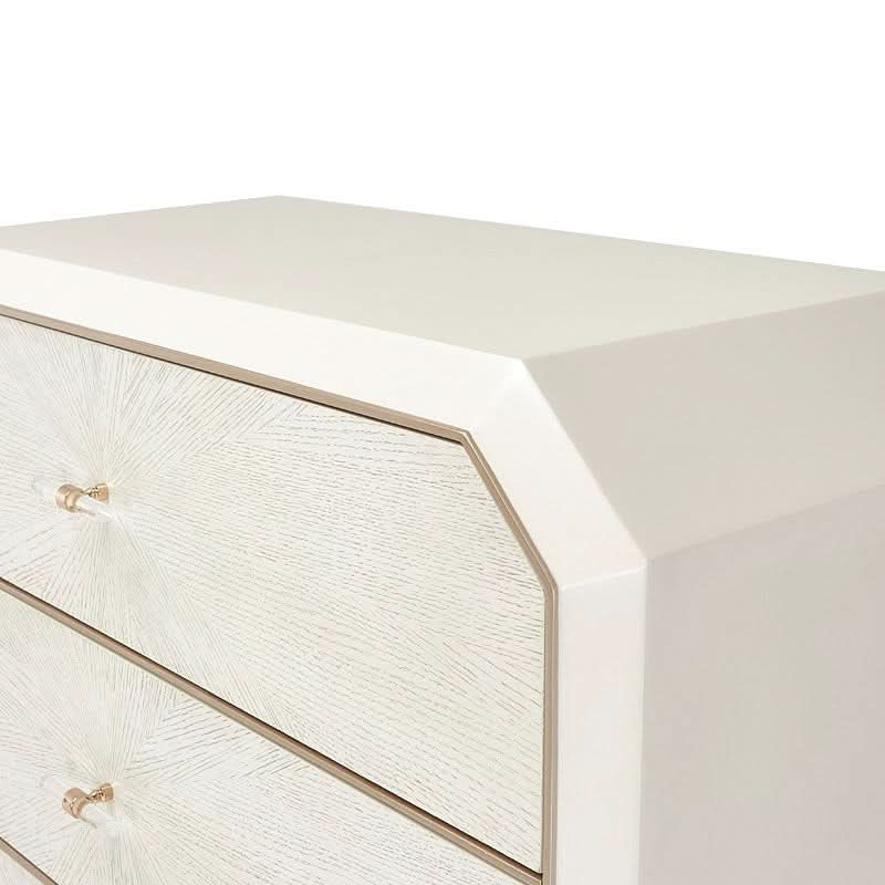 La Rachelle Medium Champagne Modern Glam 5 Drawer Chest - Image 4