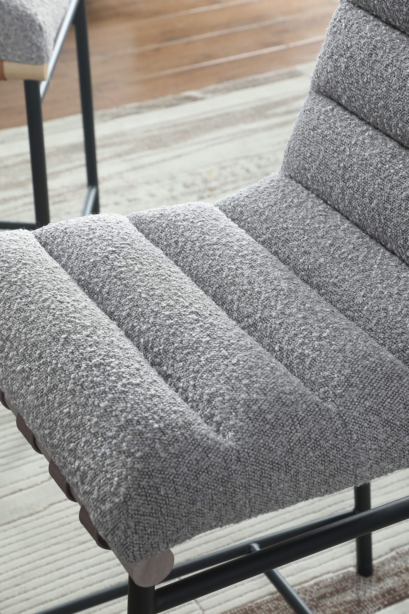 Lahni - 17" Boucle Fabric Counter Height Chair - Image 16