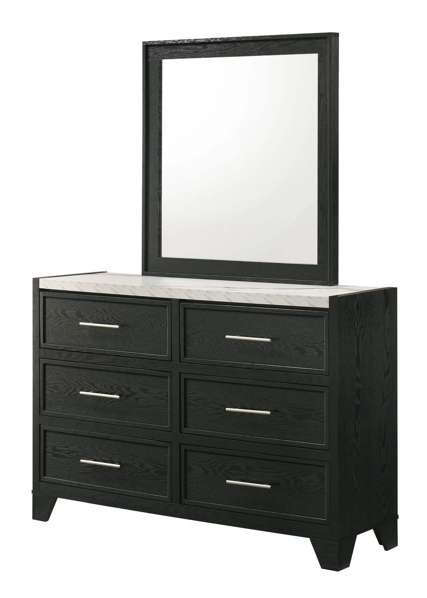 Lamar - Dresser & Mirror- Black