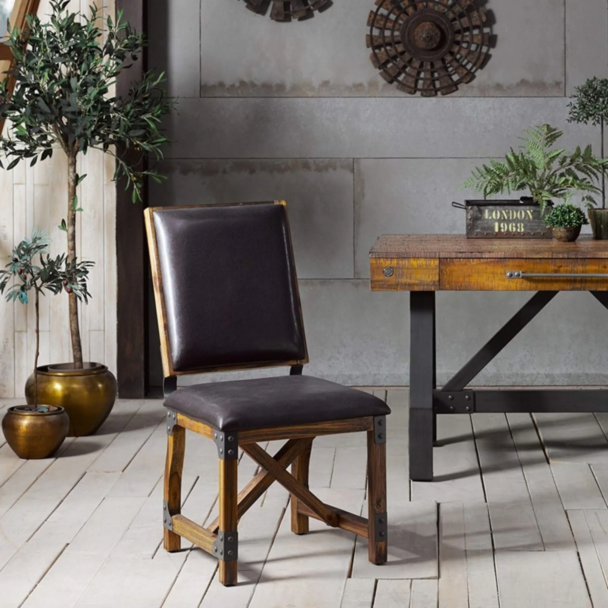 Lancaster - Dining Chair Upholstery - Chocolate - Image 3