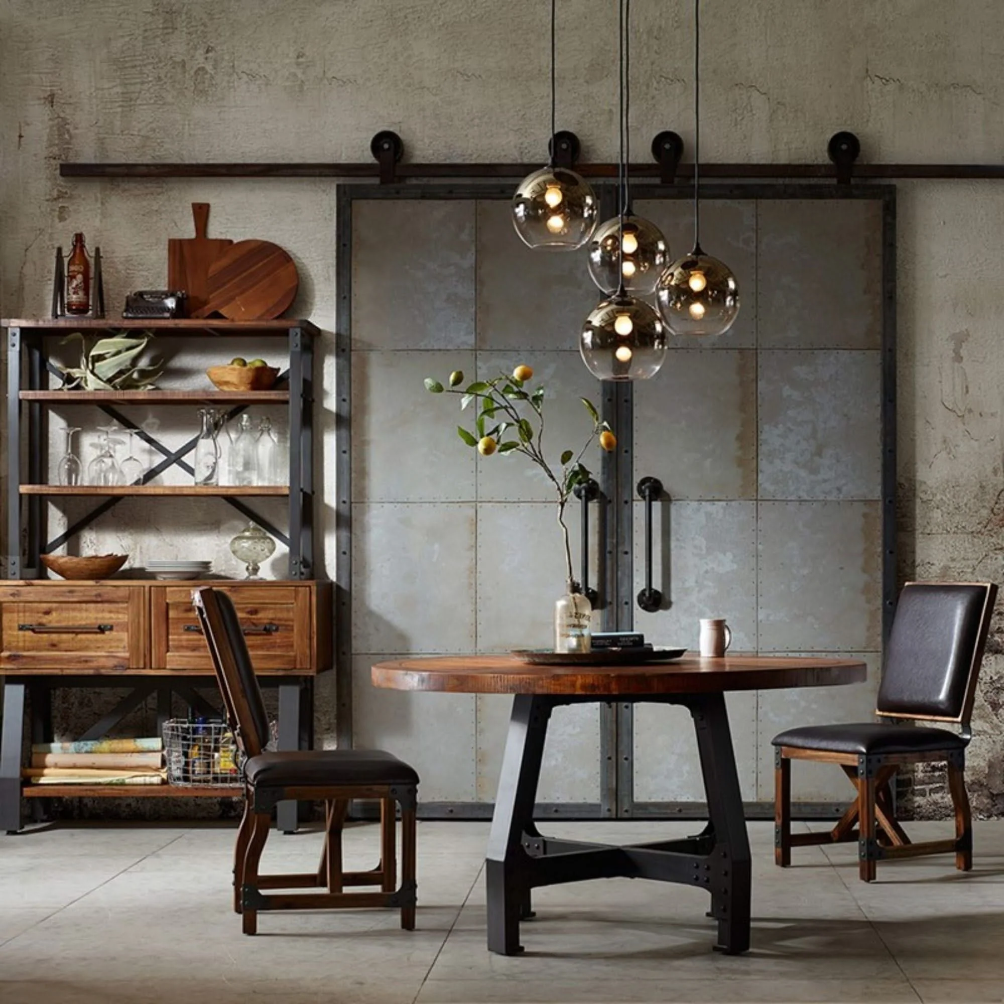 Lancaster - Round Dining / Gathering Table With Adjustable Height - Walnut - Image 3
