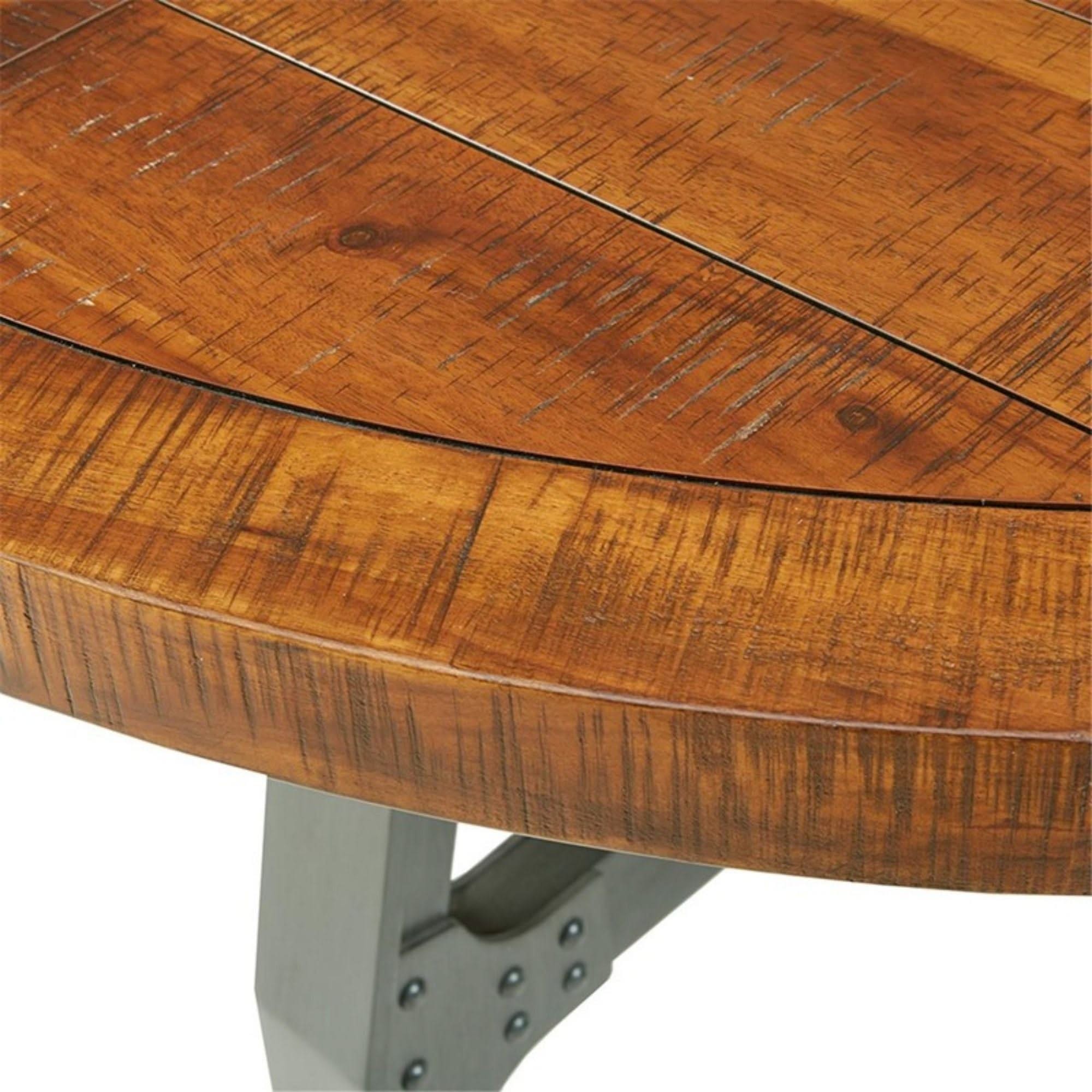 Lancaster - Round Dining / Gathering Table With Adjustable Height - Walnut - Image 4