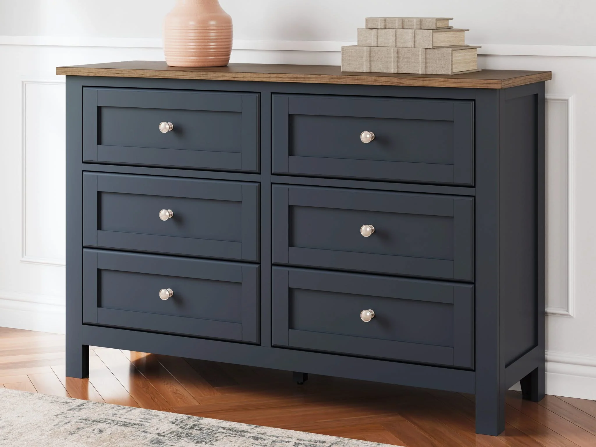 Landocken - Dresser - Brown / Blue - Image 3