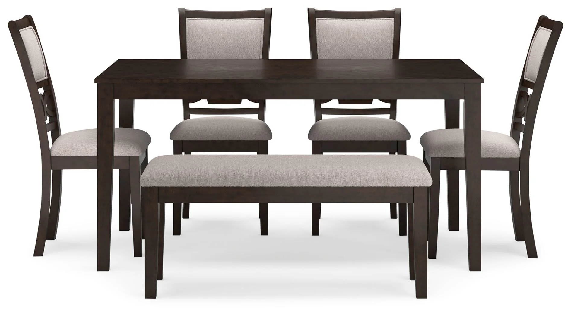 Langwest - Dining Room Table Set (Set of 6) - Brown - Image 4