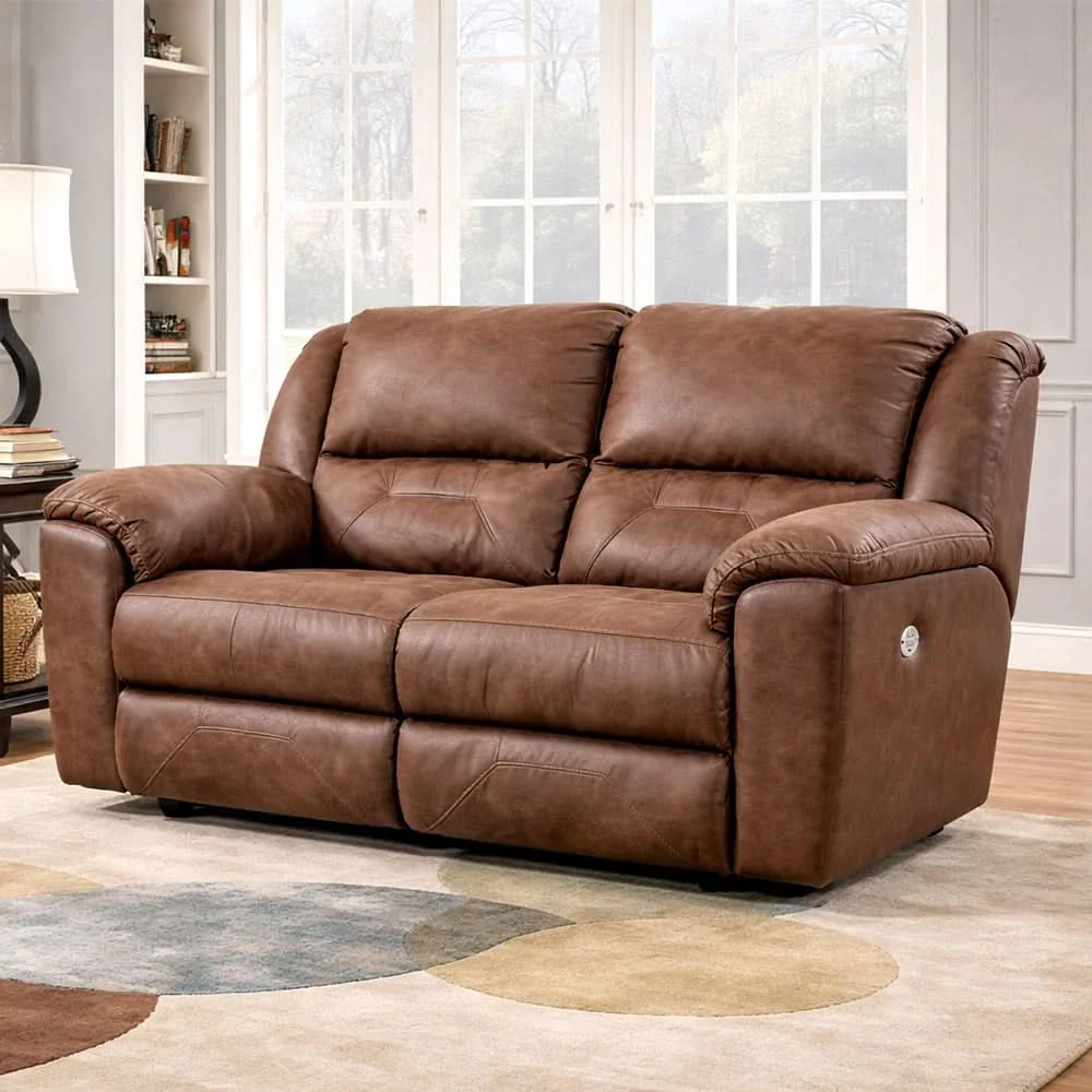 Latitude Power Leather Reclining Sofa and Loveseat Set with Wall Hugger and Console - Image 7
