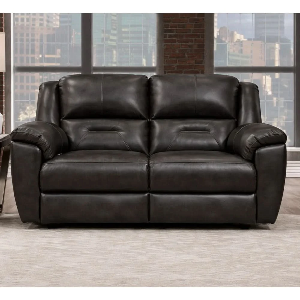 Latitude Power Leather Reclining Sofa and Loveseat Set with Wall Hugger and Console - Image 9