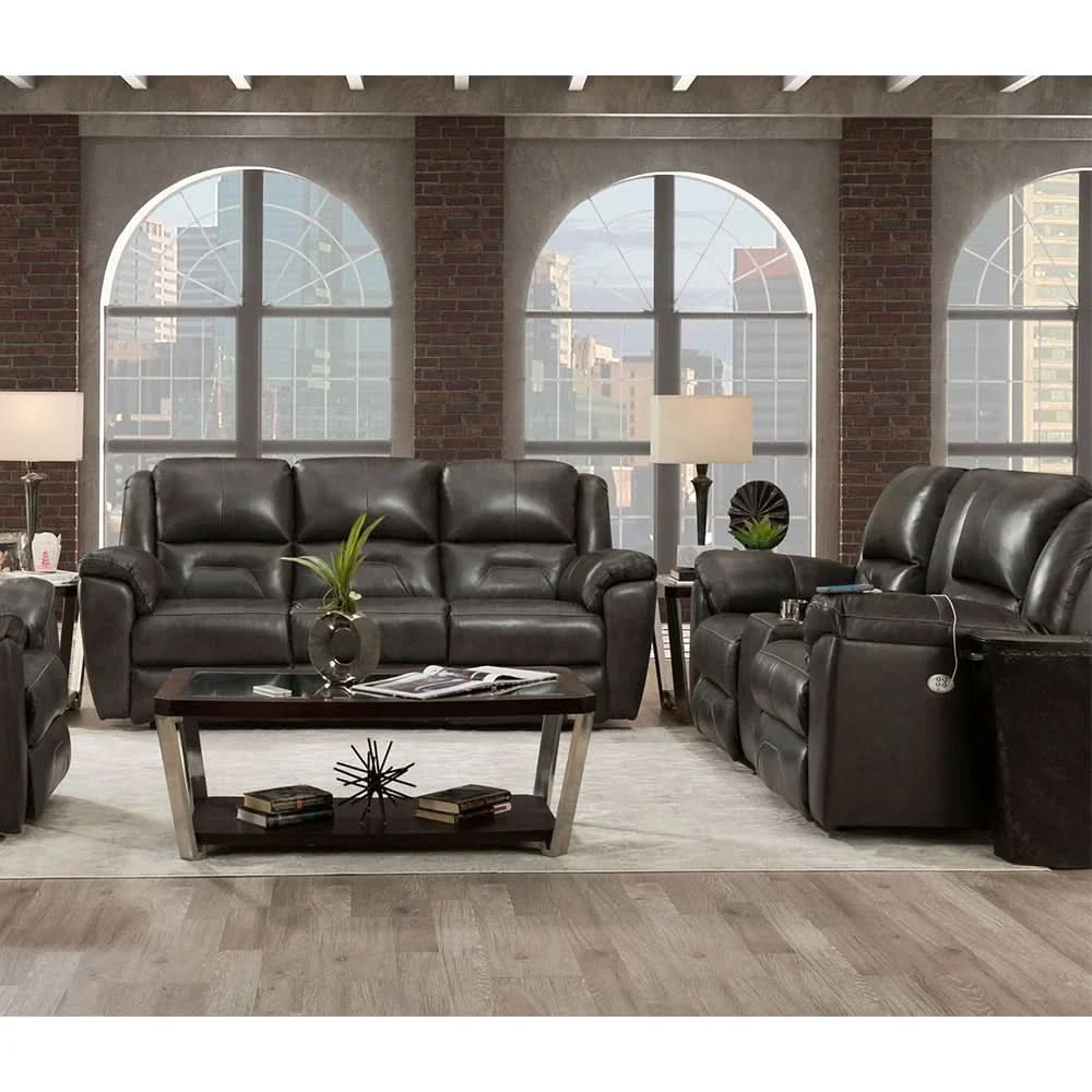 Latitude Power Leather Reclining Sofa with Wall Hugger Design - Image 6