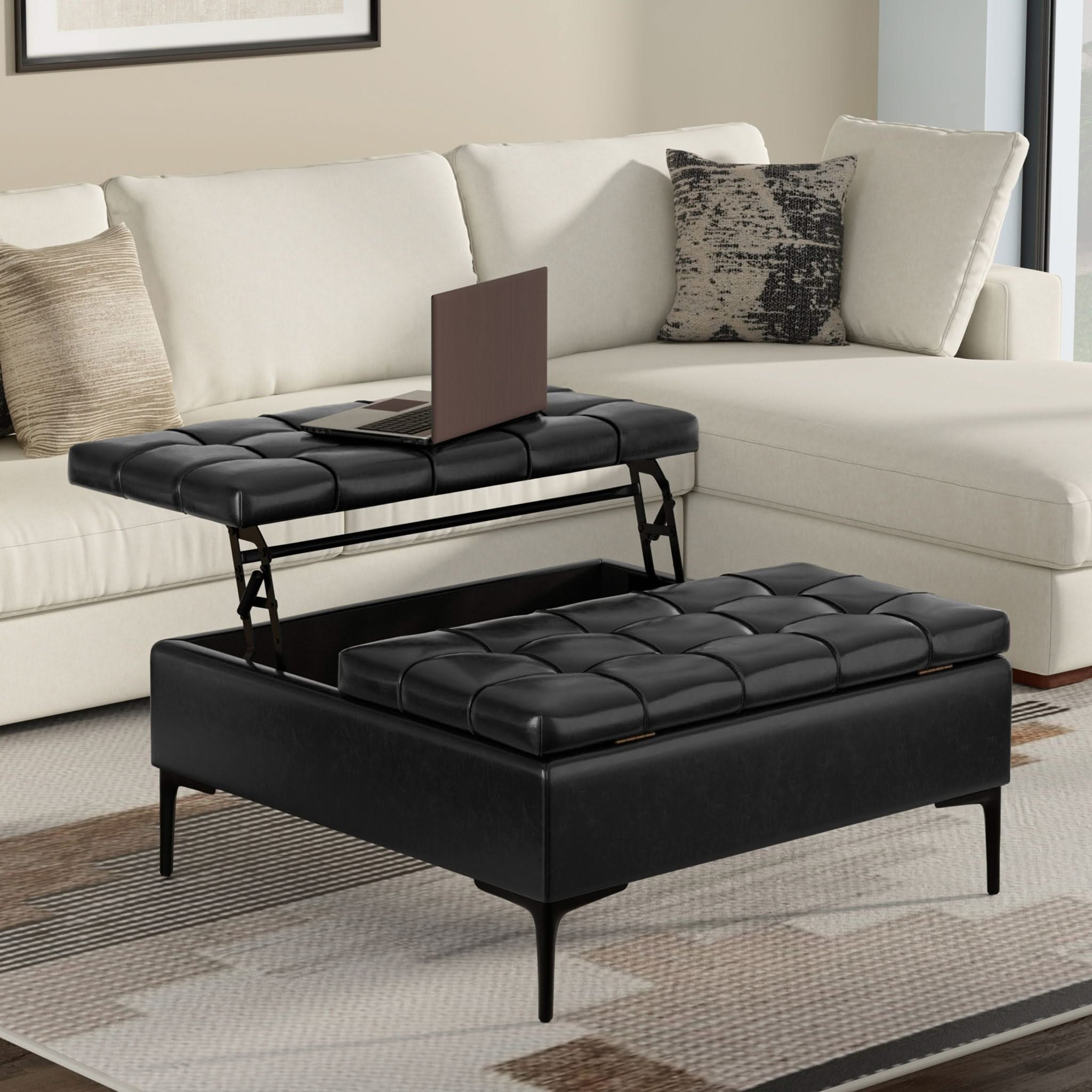 Laura - Lift Top Storage Ottoman - Image 5