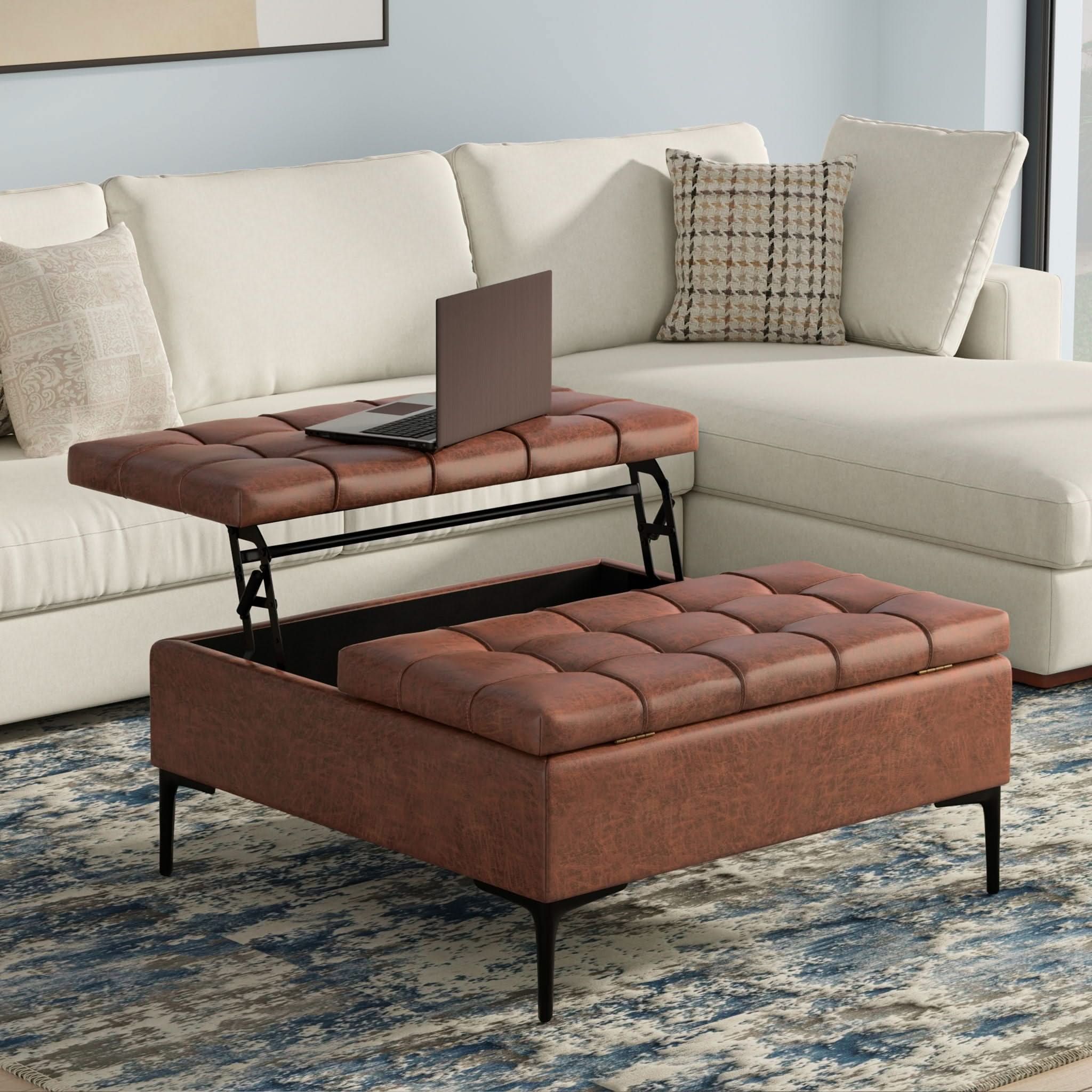 Laura - Lift Top Storage Ottoman - Image 8